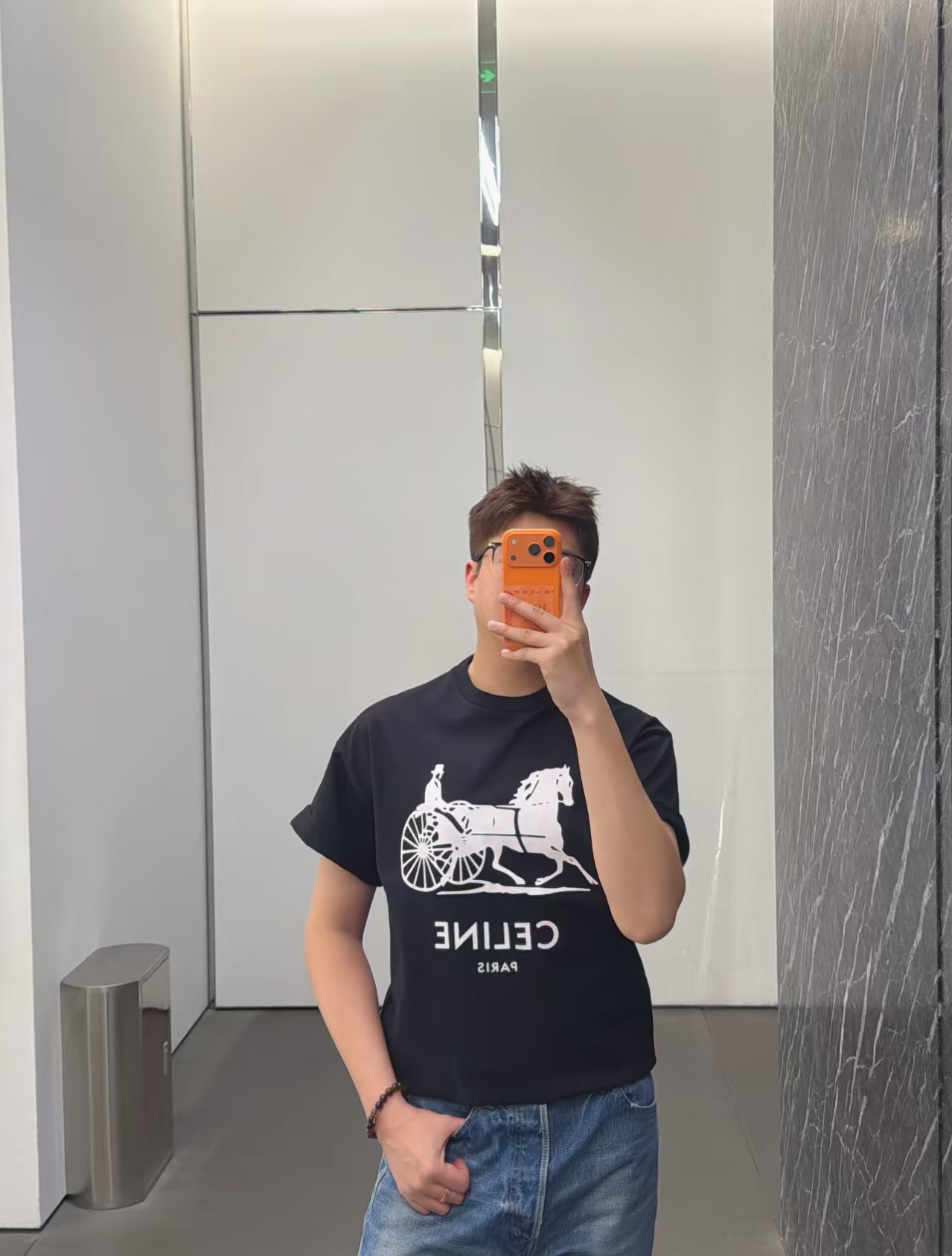 Celine 26SS Logo Print Short Sleeve T-Shirt Style 2