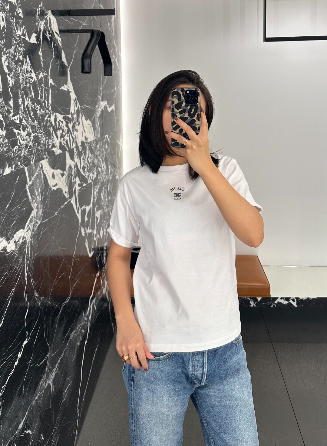 Celine 26SS Small Logo Short Sleeve T-Shirt Style 2