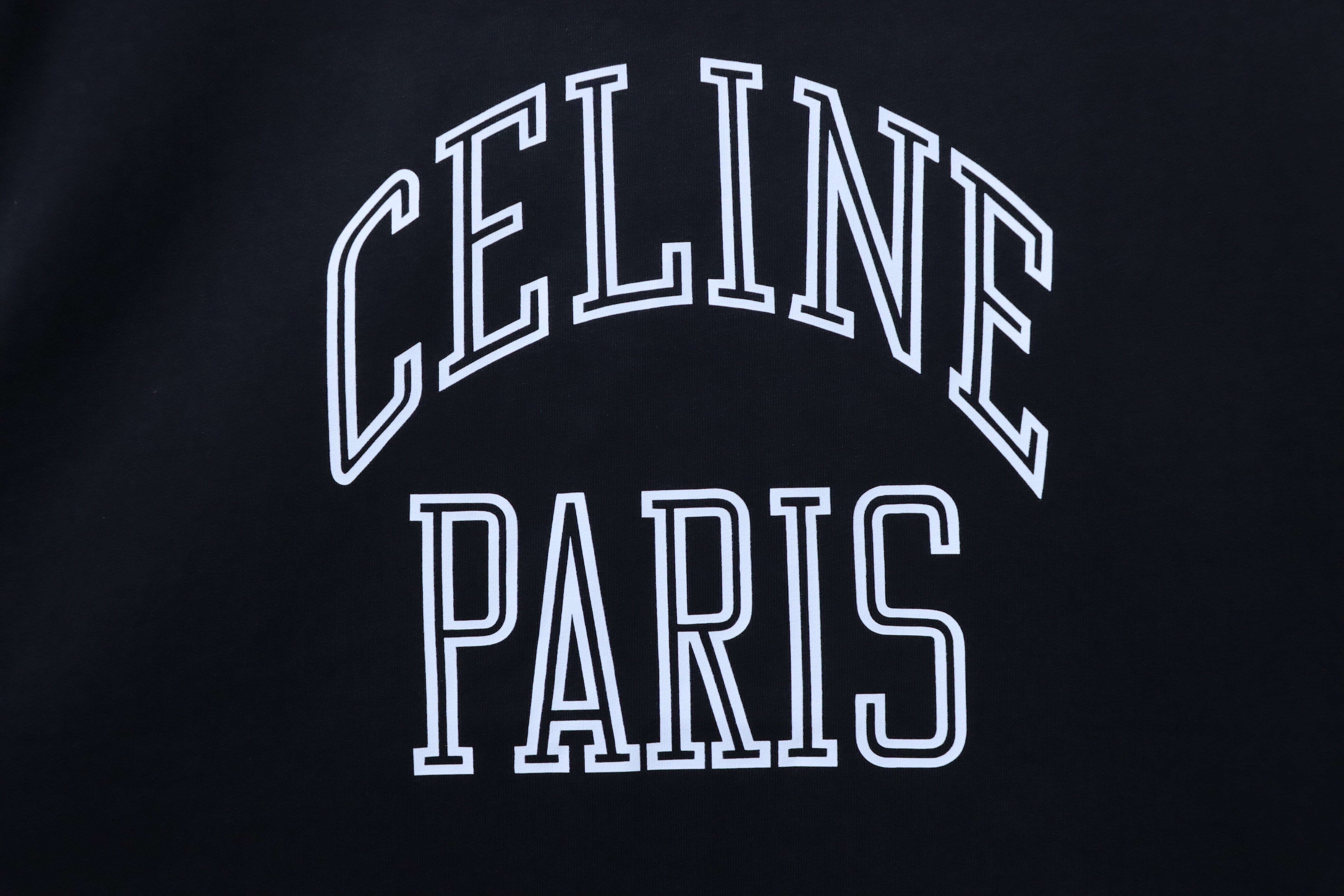 Celine Arc Letter Print Short Sleeve T-Shirt Style 1
