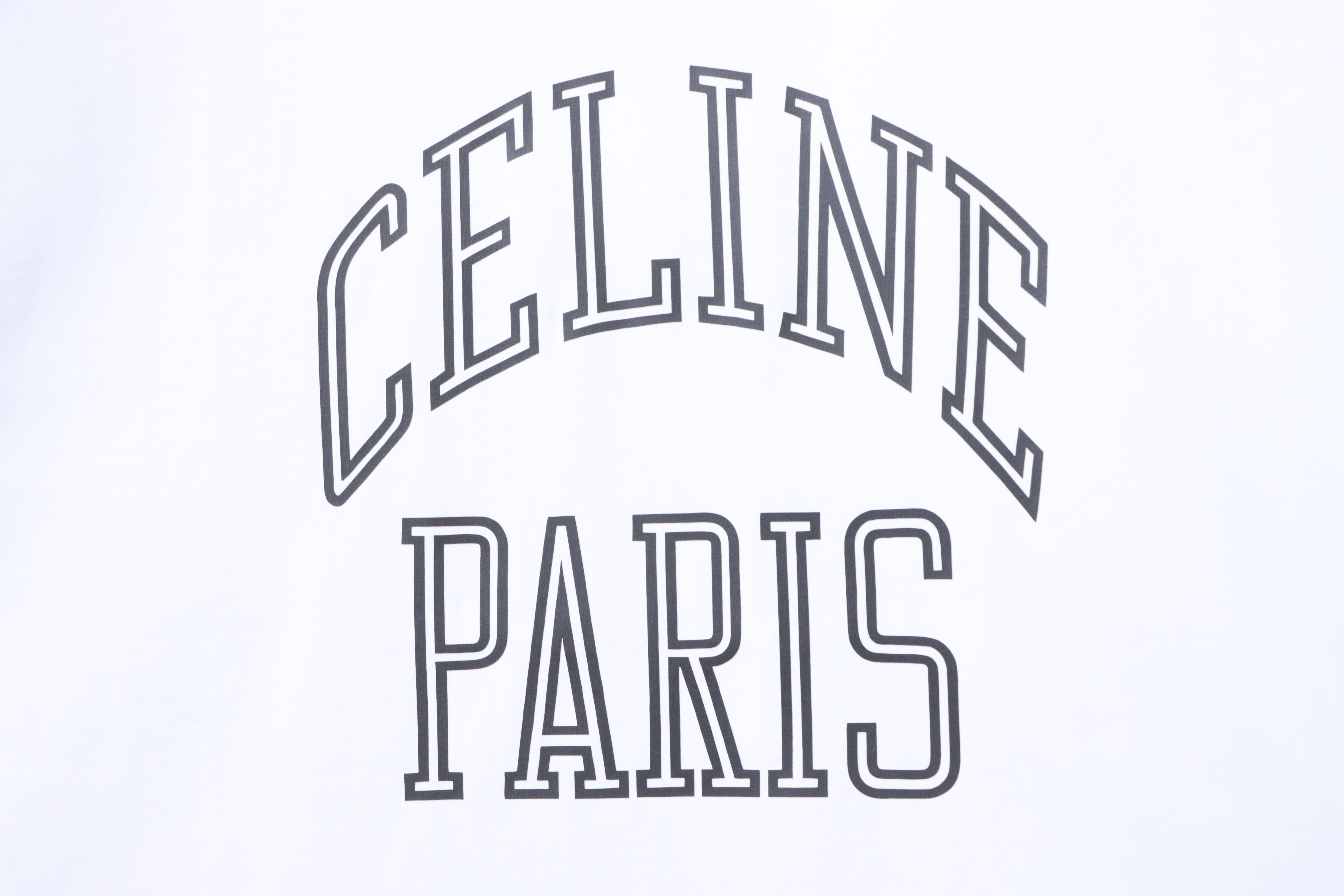 Celine Arc Letter Print Short Sleeve T-Shirt Style 2