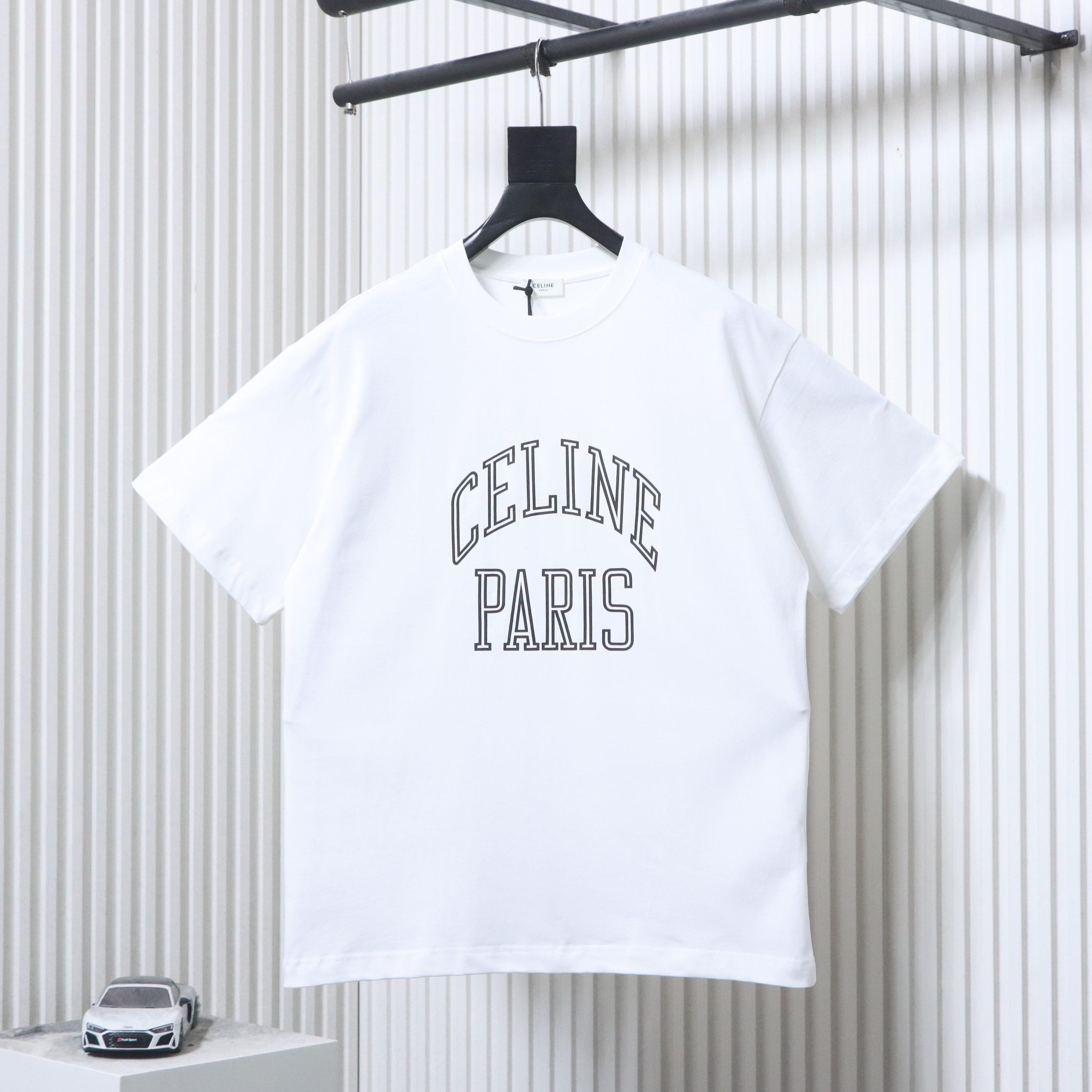 Celine Arc Letter Print Short Sleeve T-Shirt Style 2