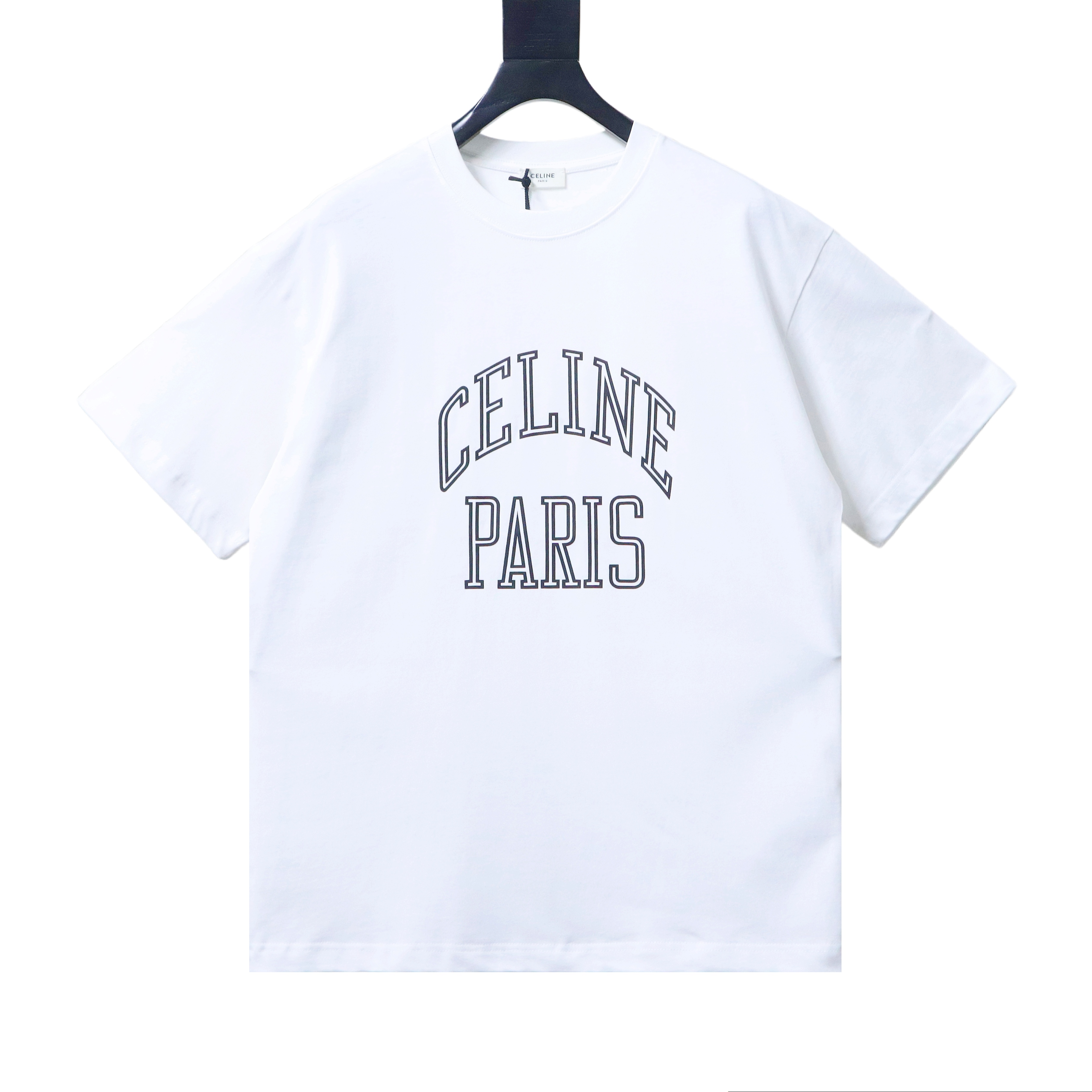 Celine Arc Letter Print Short Sleeve T-Shirt Style 2