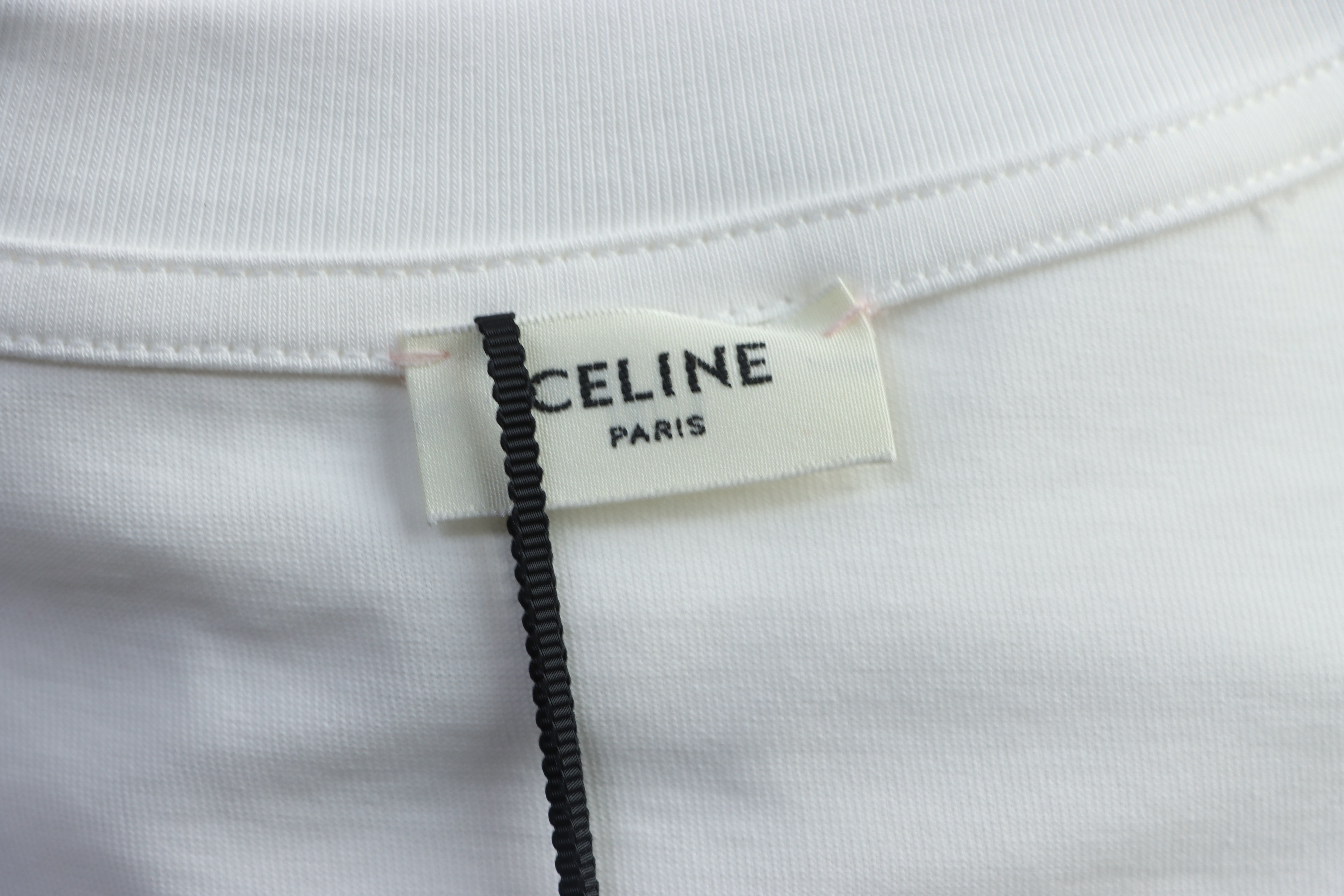 Celine Classic Letter Print Short Sleeve T-Shirt Style 1