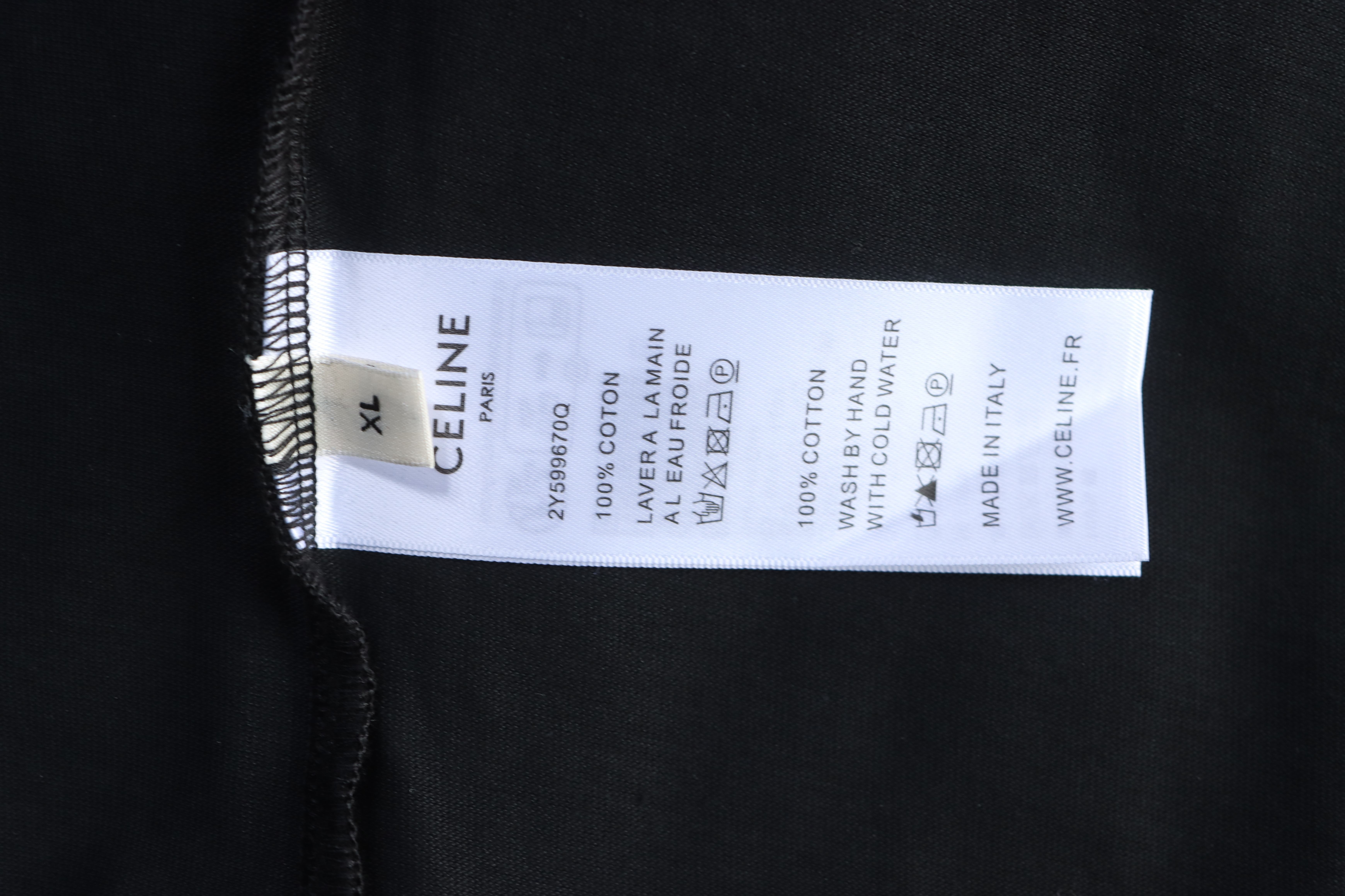 Celine Classic Letter Print Short Sleeve T-Shirt Style 2