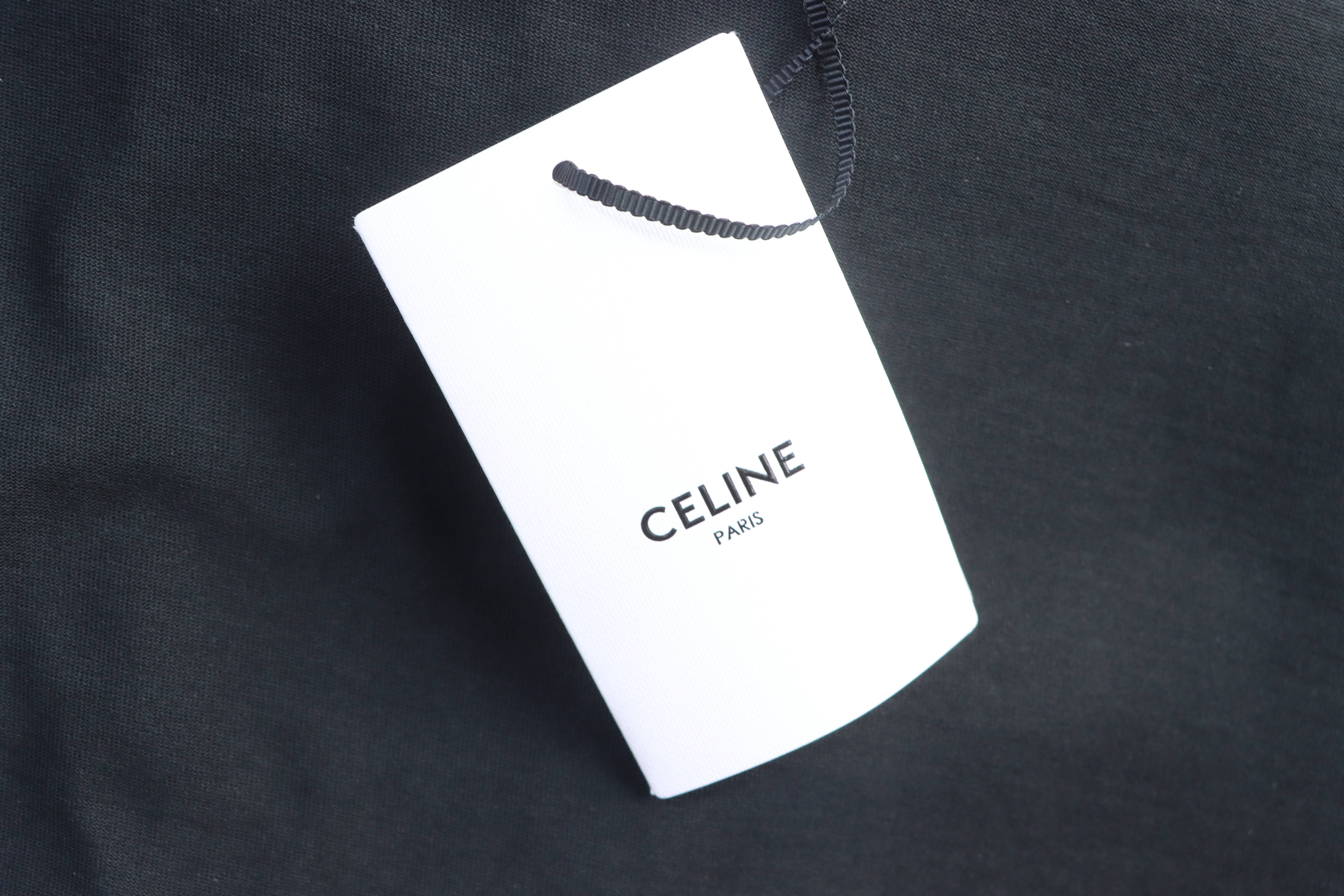 Celine Classic Letter Print Short Sleeve T-Shirt Style 2
