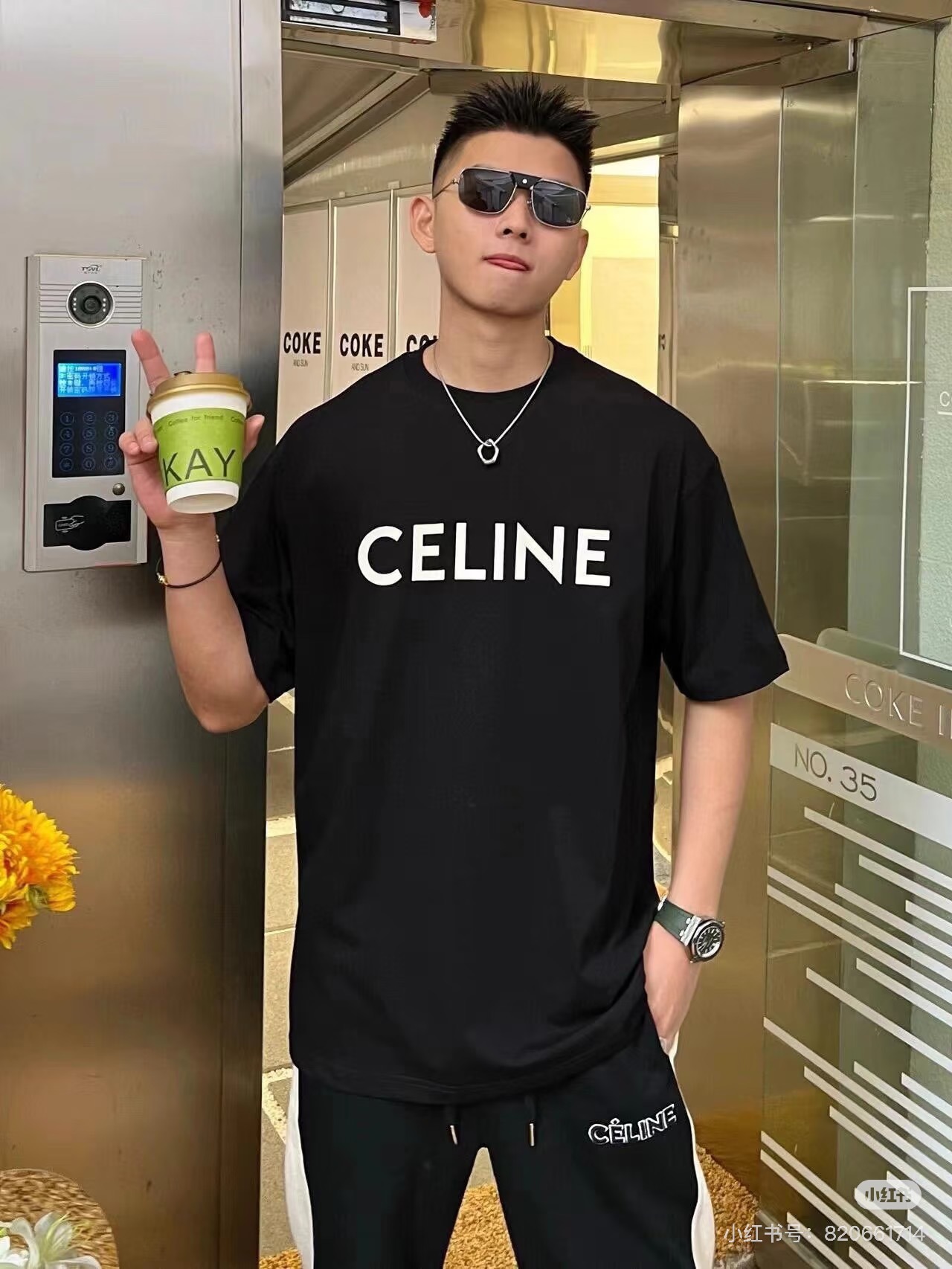 Celine Classic Letter Print Short Sleeve T-Shirt Style 2