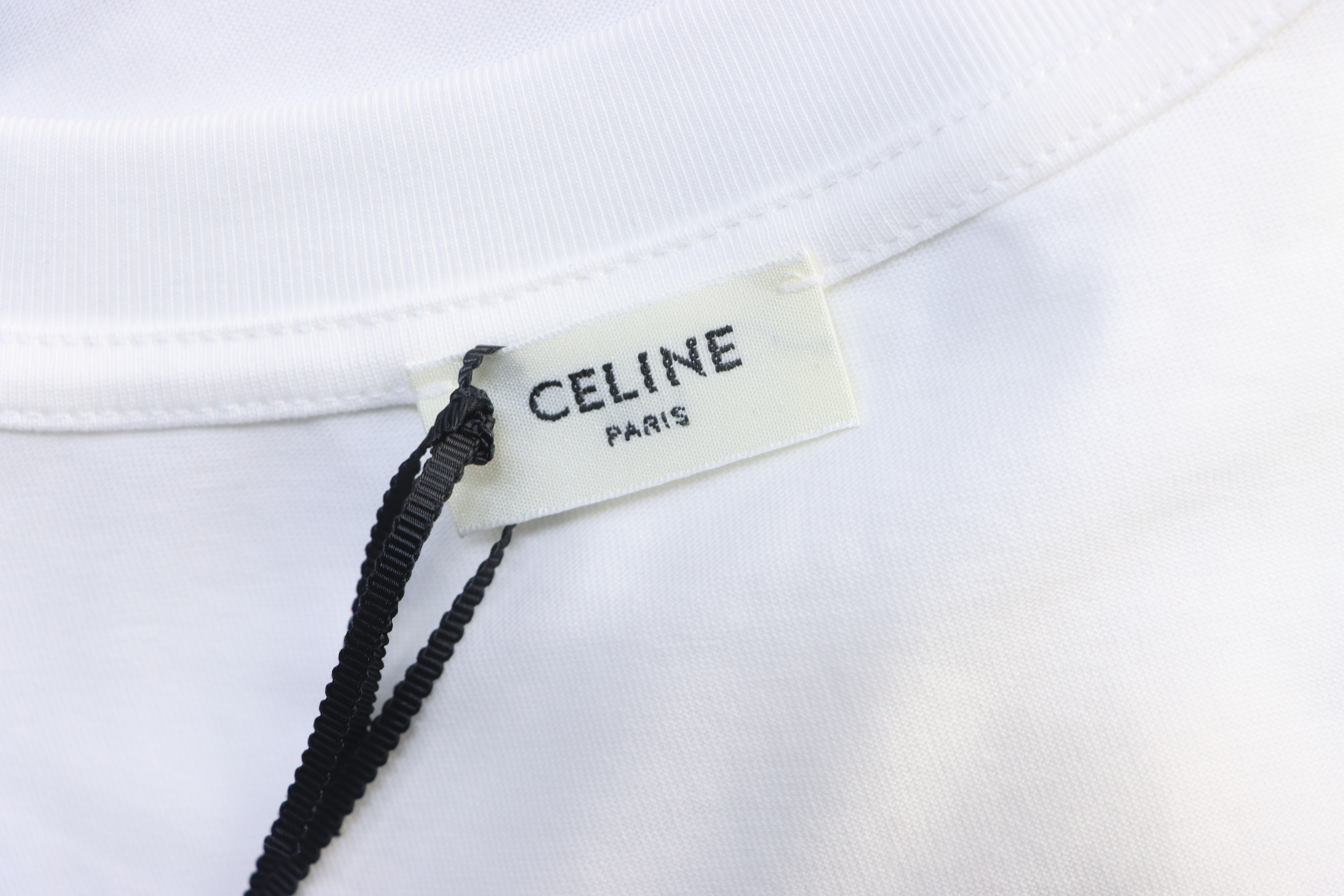 Celine Hand-Drawn Dog Print Short Sleeve T-Shirt