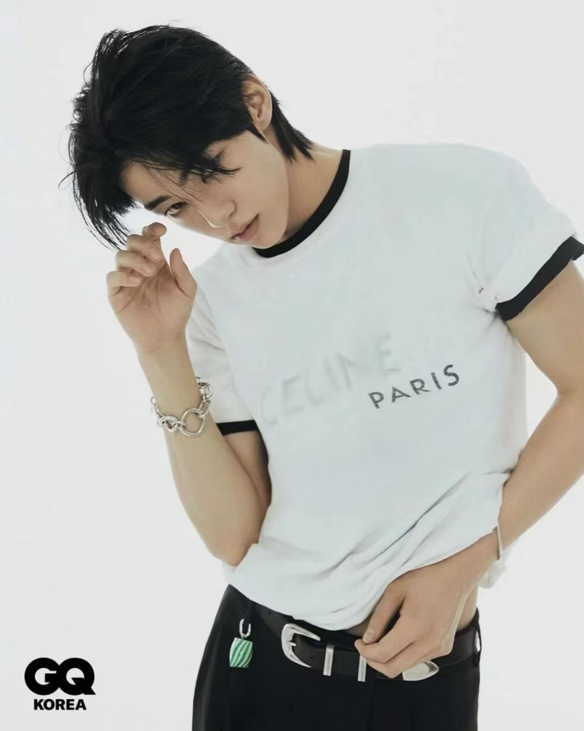 Celine Mesh Double-Layer Short Sleeve T-Shirt