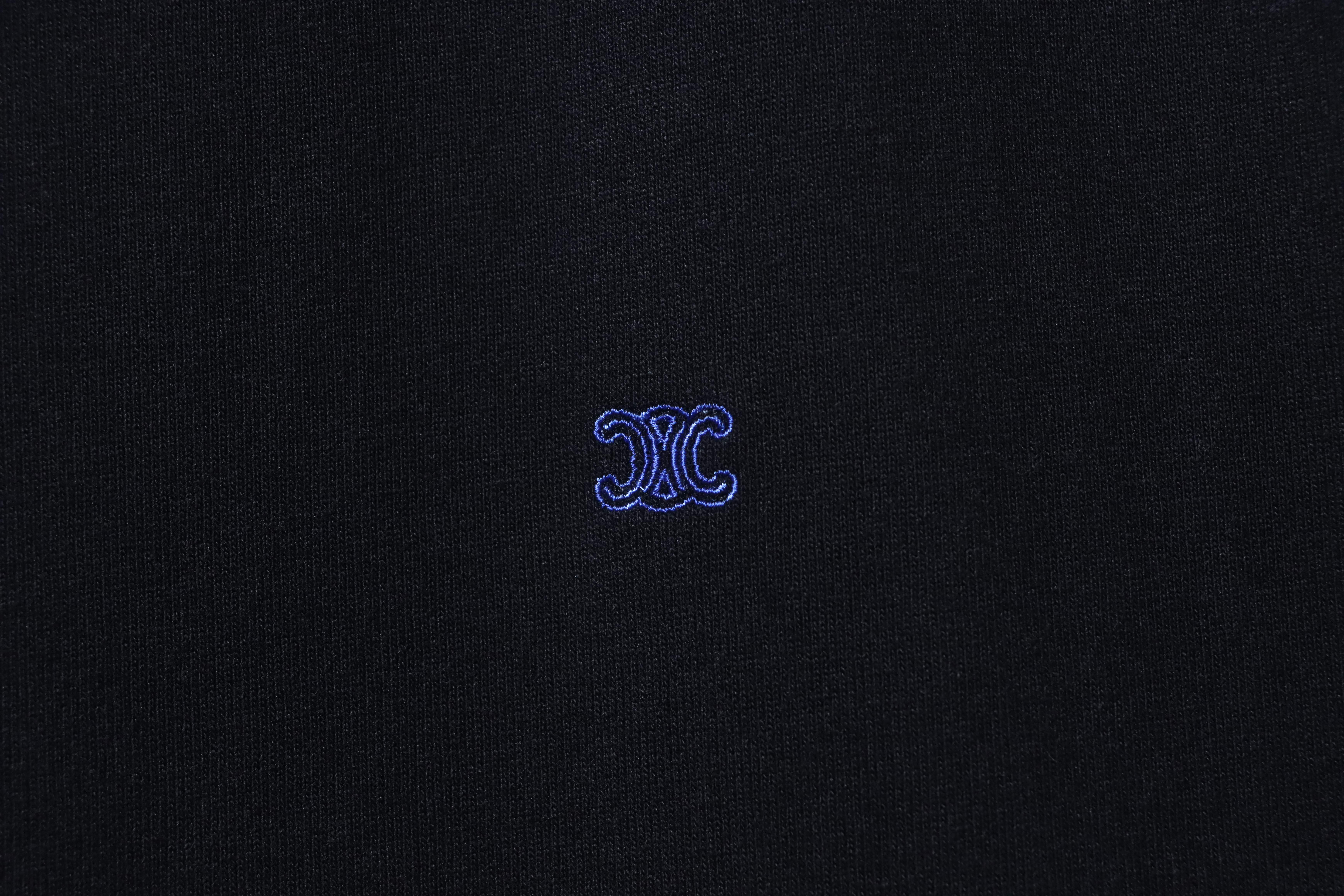Celine Small Blue Label Short Sleeve T-Shirt