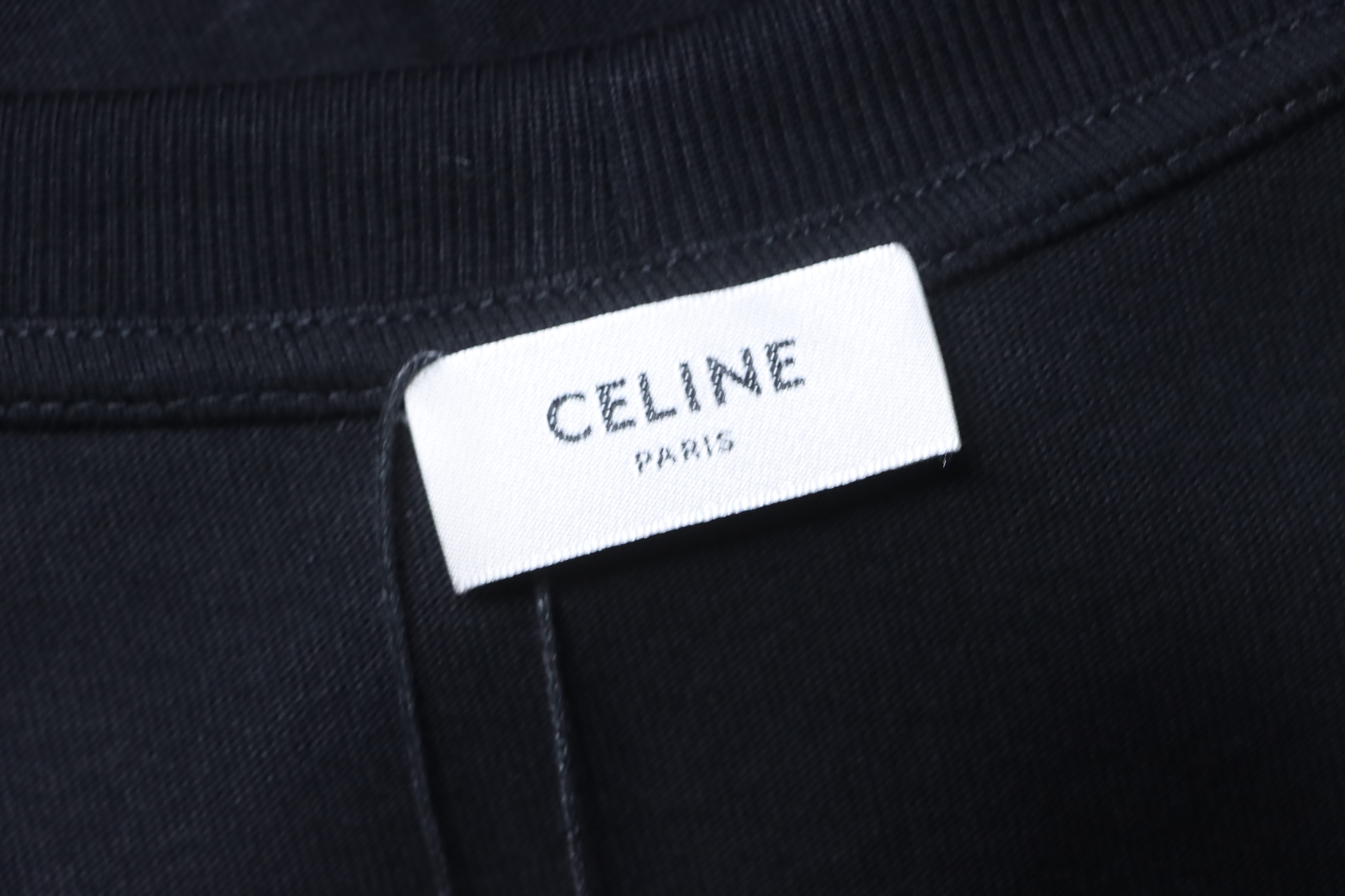Celine Small Blue Label Short Sleeve T-Shirt