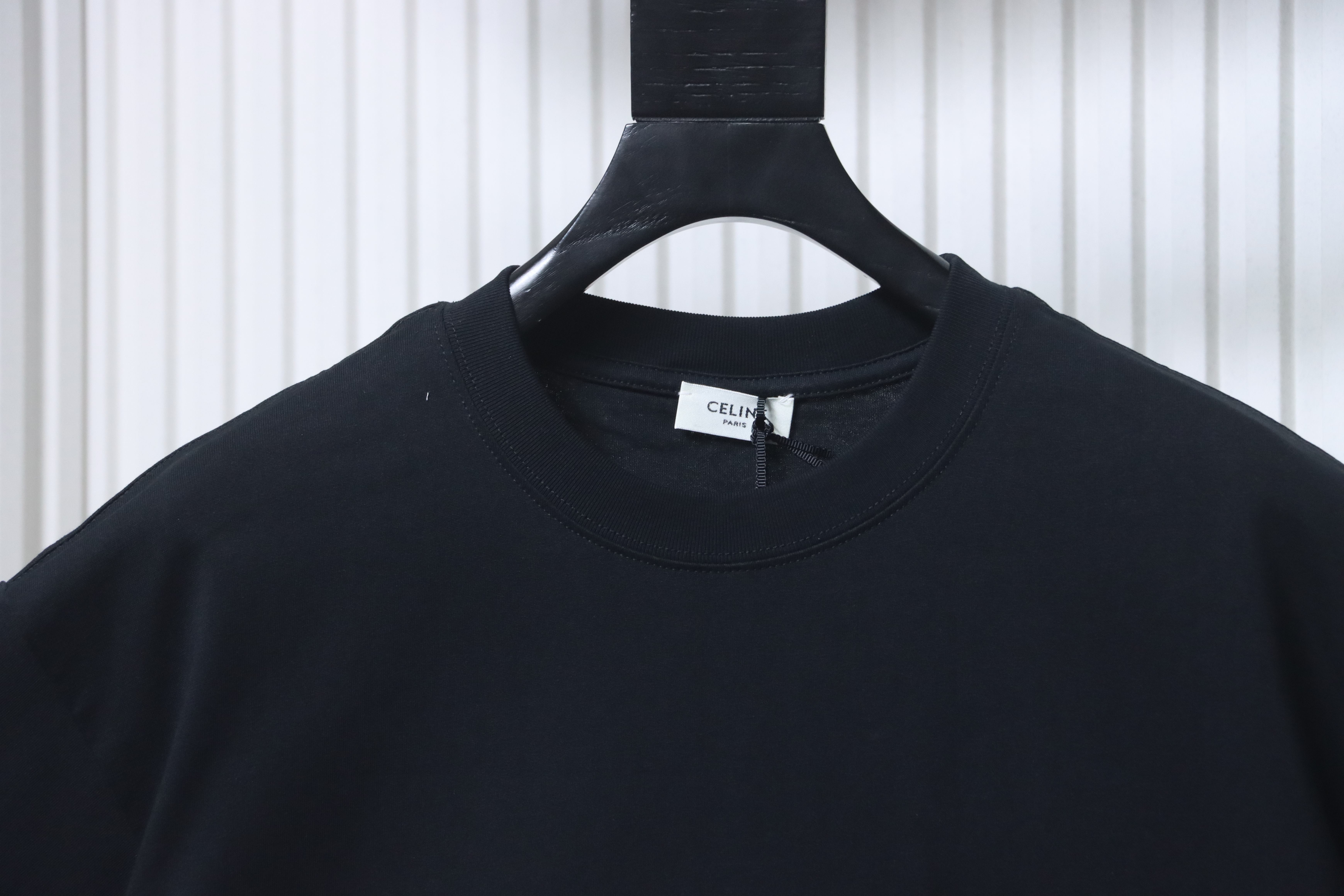 Celine SS26 Pocket Embroidered Logo Short Sleeve T-Shirt