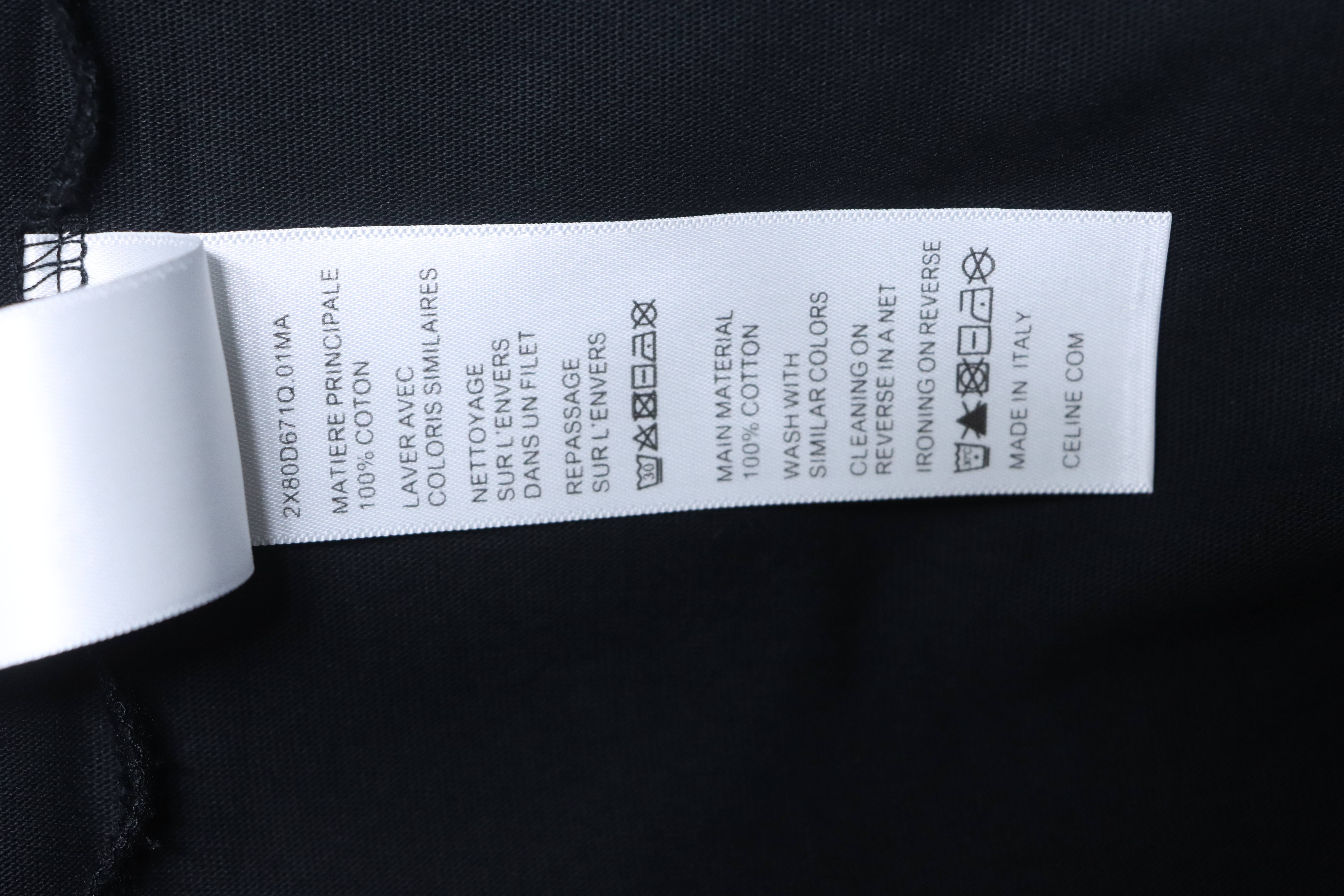 Celine SS26 Pocket Embroidered Logo Short Sleeve T-Shirt