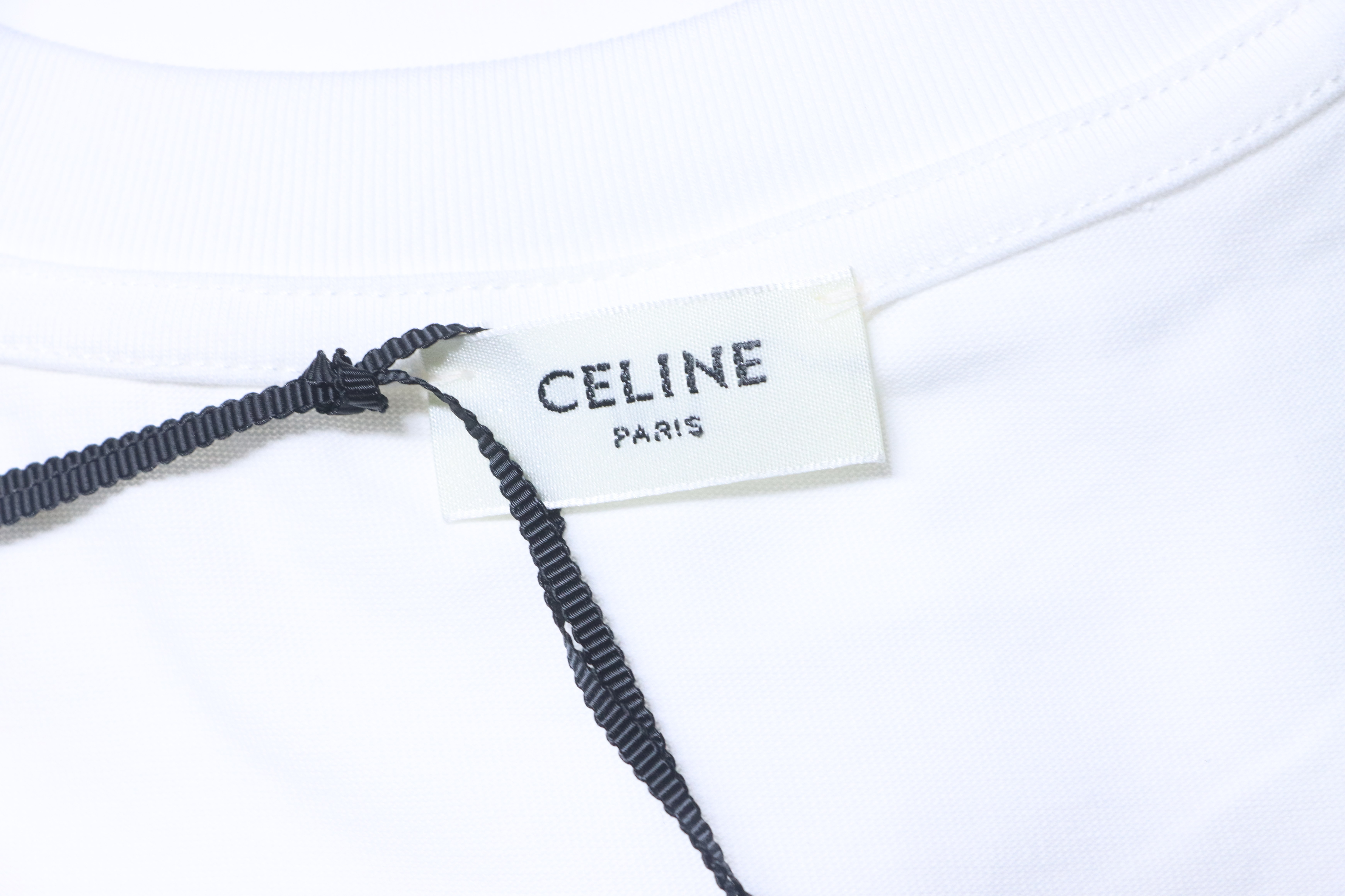 Celine Vintage Box Letter Print Short Sleeve T-Shirt