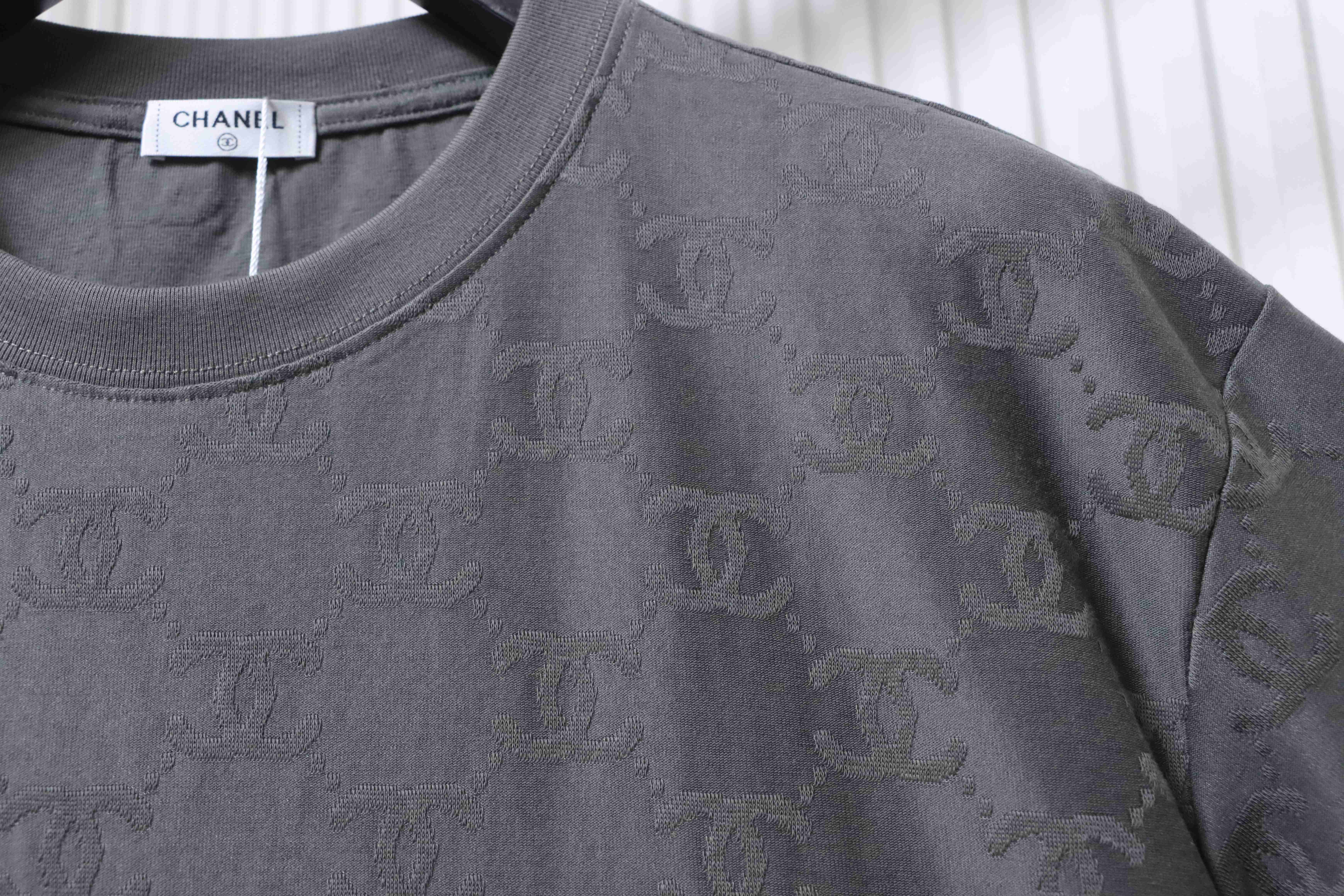 Chanel Allover Monogram Jacquard Short Sleeve T-Shirt Style 1