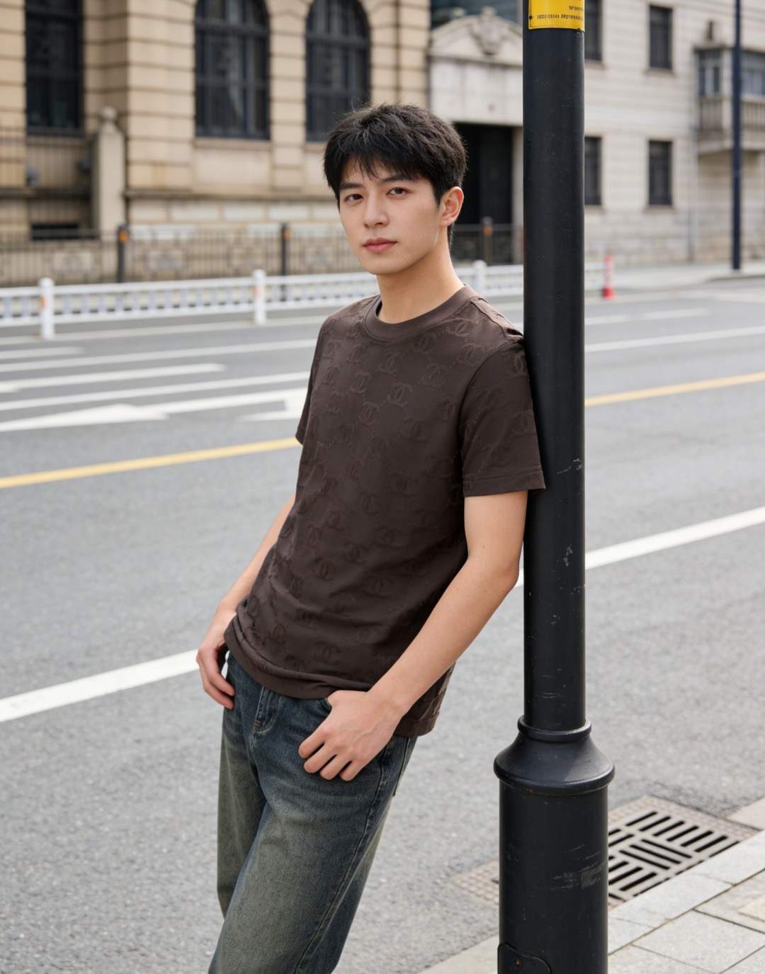 Chanel Allover Monogram Jacquard Short Sleeve T-Shirt Style 2