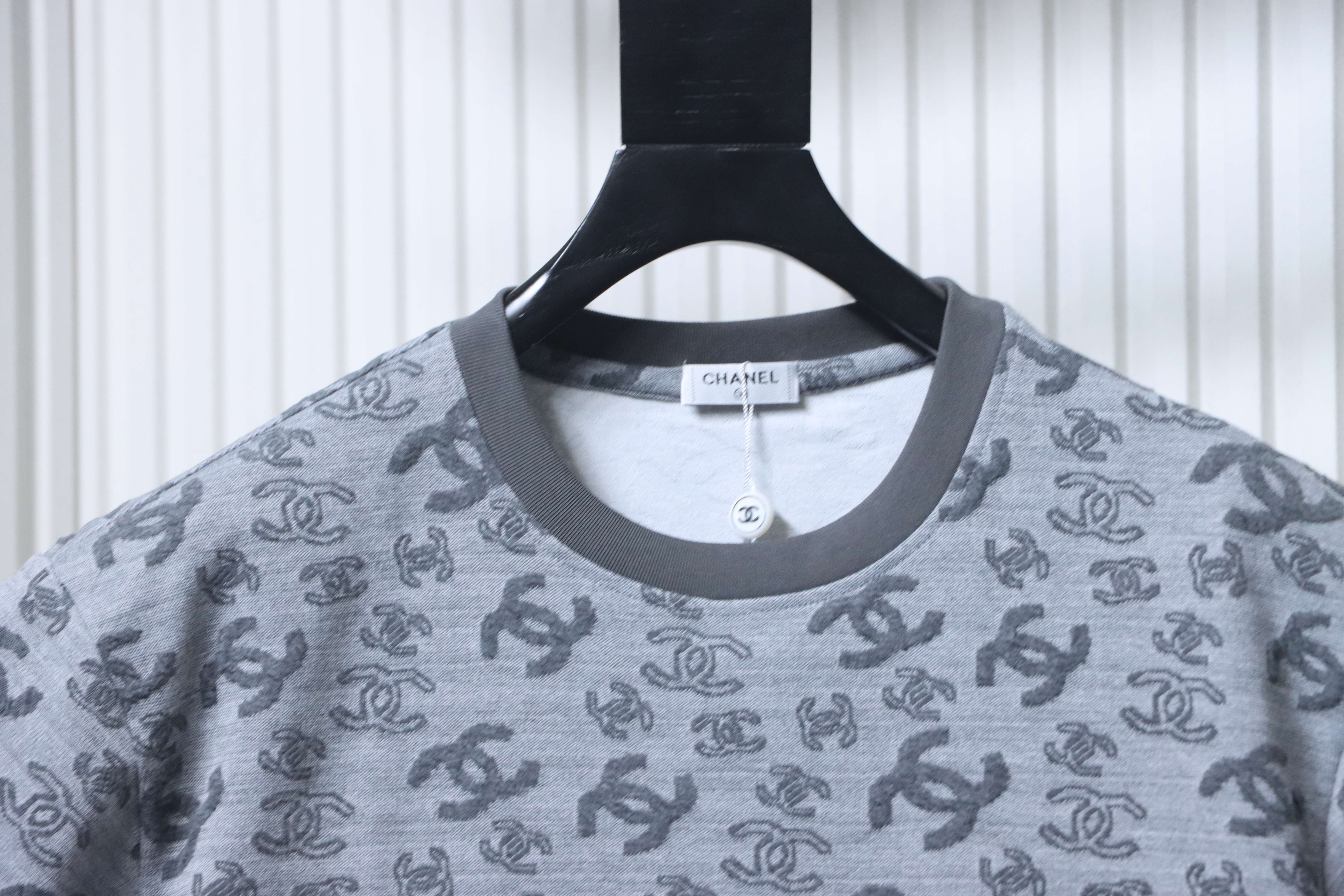 Chanel Allover Monogram Jacquard Short Sleeve T-Shirt Style 4