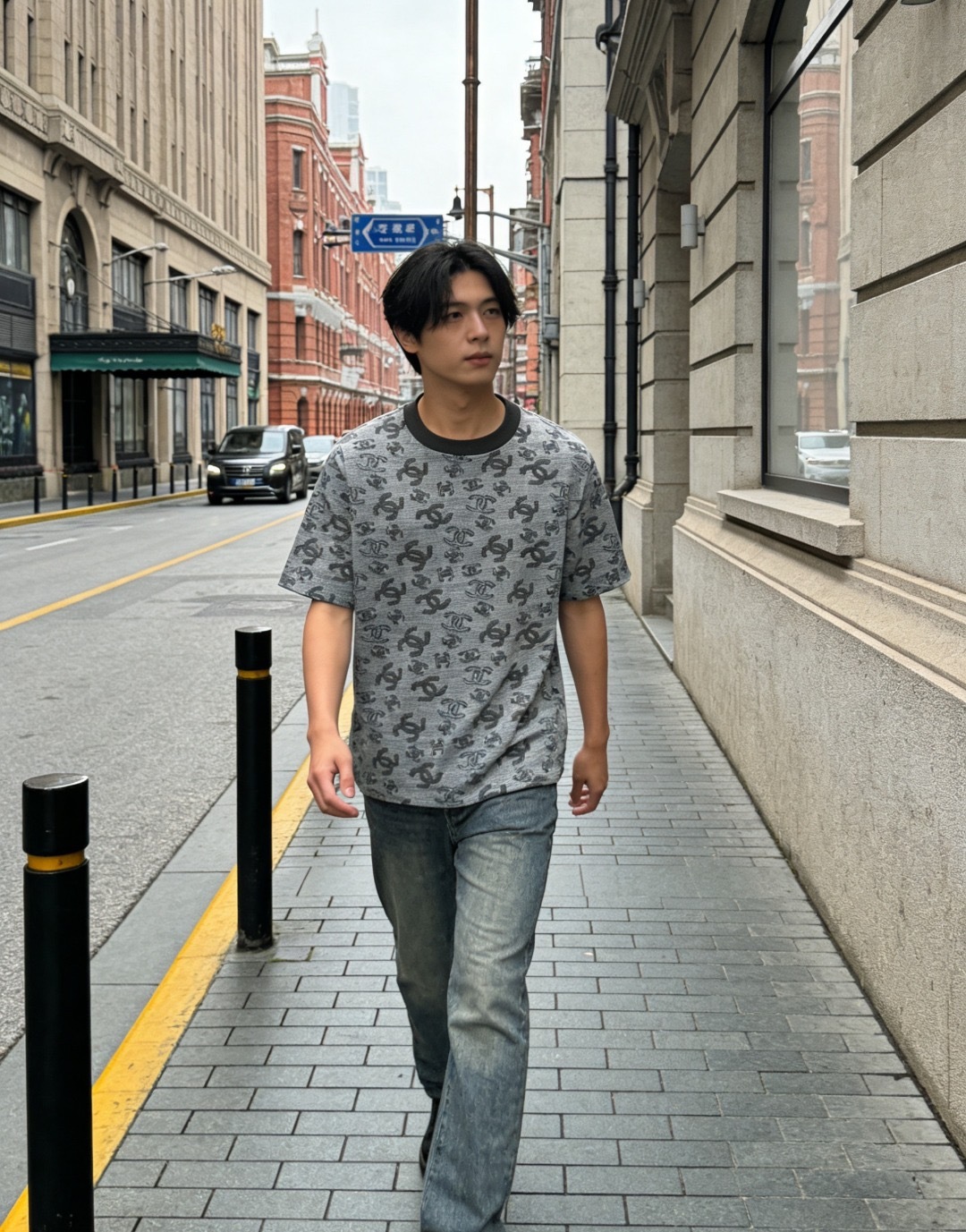 Chanel Allover Monogram Jacquard Short Sleeve T-Shirt Style 4