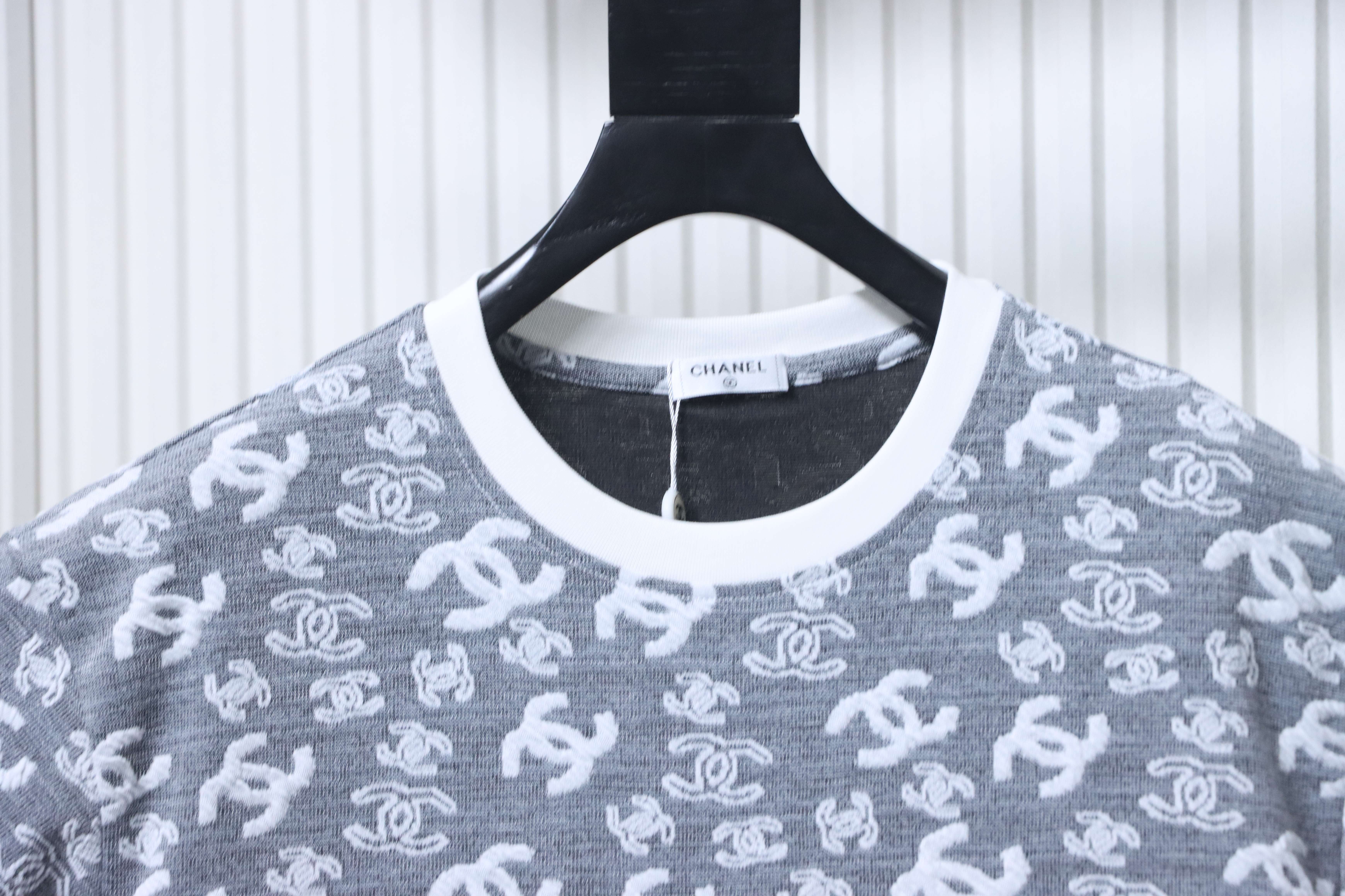 Chanel Allover Monogram Jacquard Short Sleeve T-Shirt Style 5