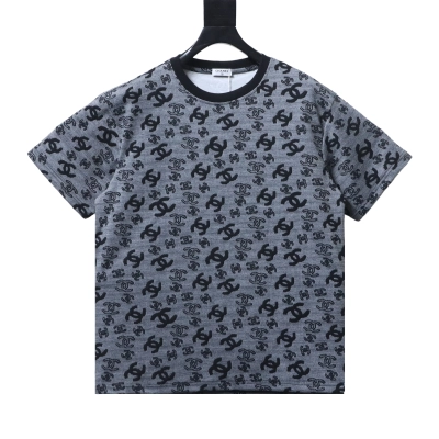 Chanel Allover Monogram Jacquard Short Sleeve T-Shirt Style 6 01