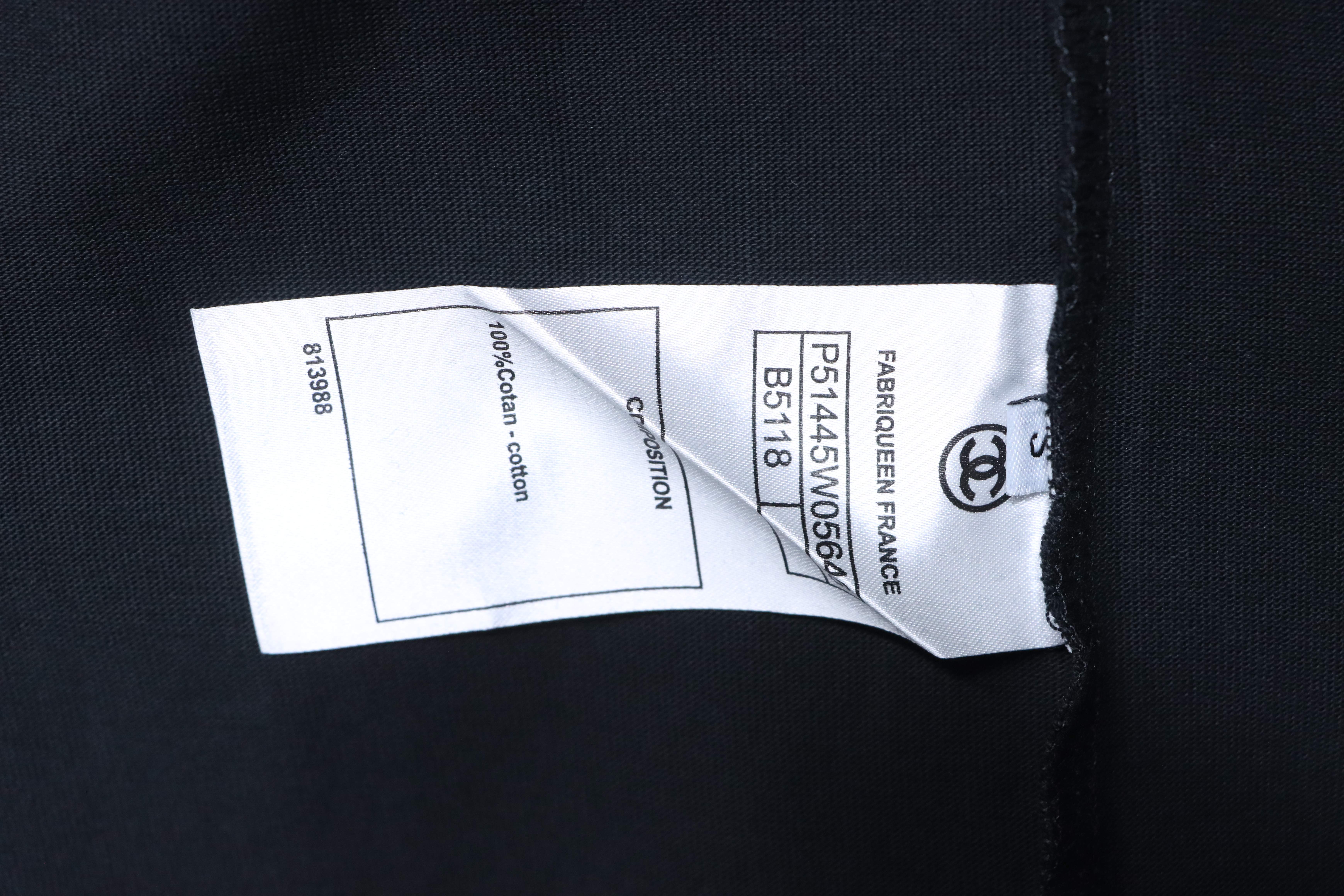 Chanel Double C Ink Print Short Sleeve T-Shirt