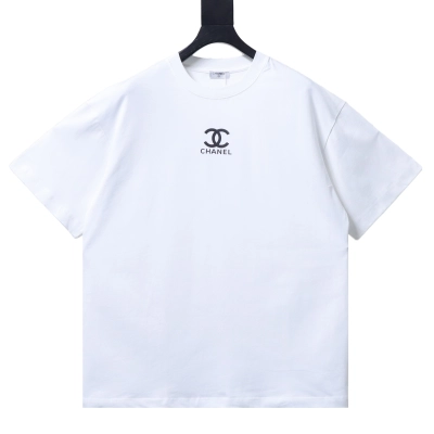 Chanel Double C Silicone Logo Print Short Sleeve T-Shirt Style 1 02