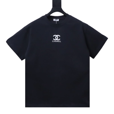 Chanel Double C Silicone Logo Print Short Sleeve T-Shirt Style 2 02
