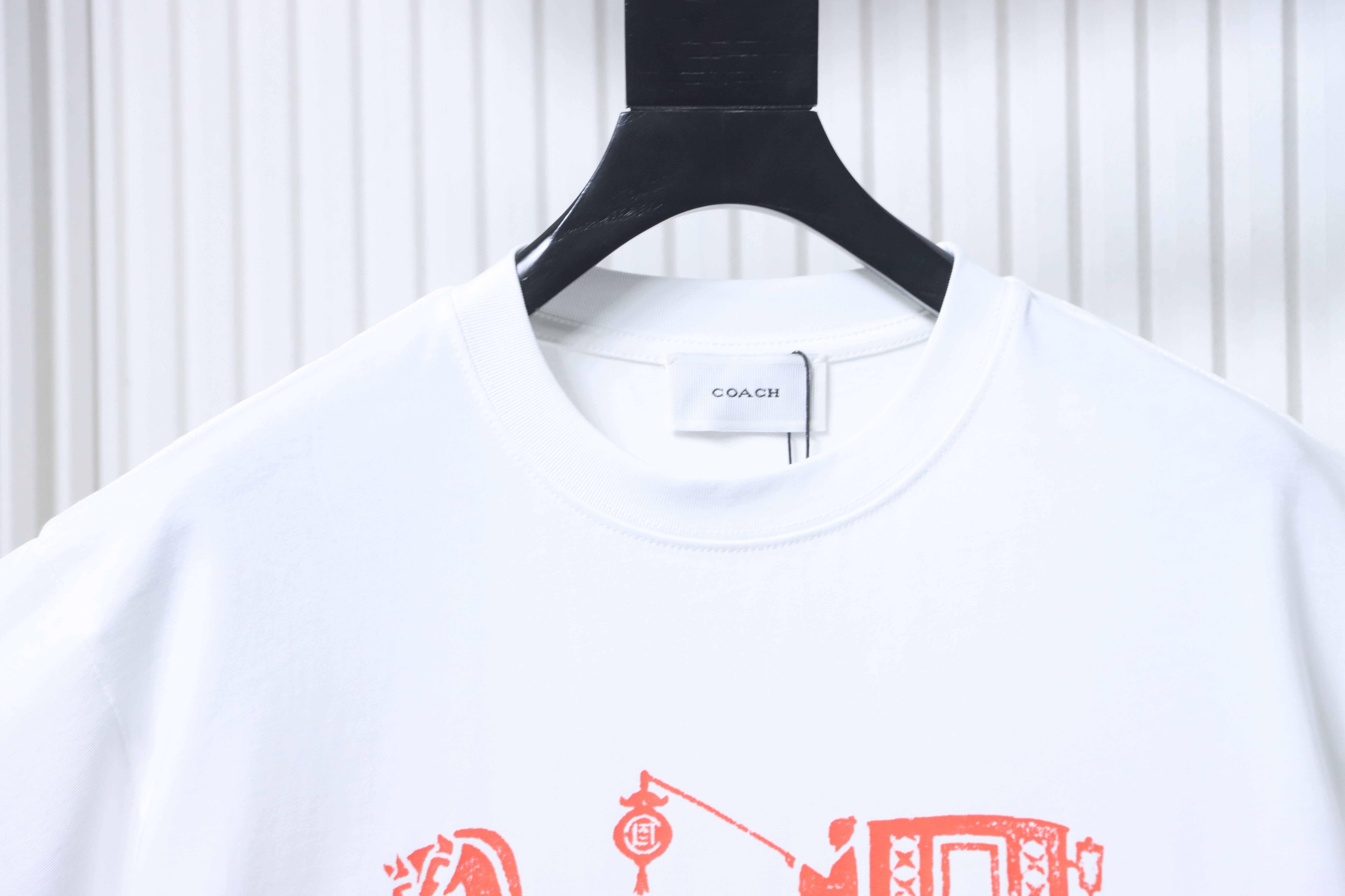 CLOT x COACH Horse and Carriage Logo Letter Short Sleeve T-Shirt Style 2