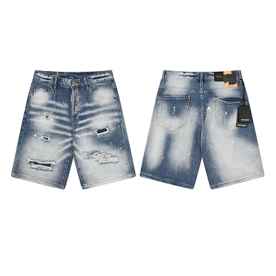 DSQUARED2 2052 Stretch Denim Shorts 01