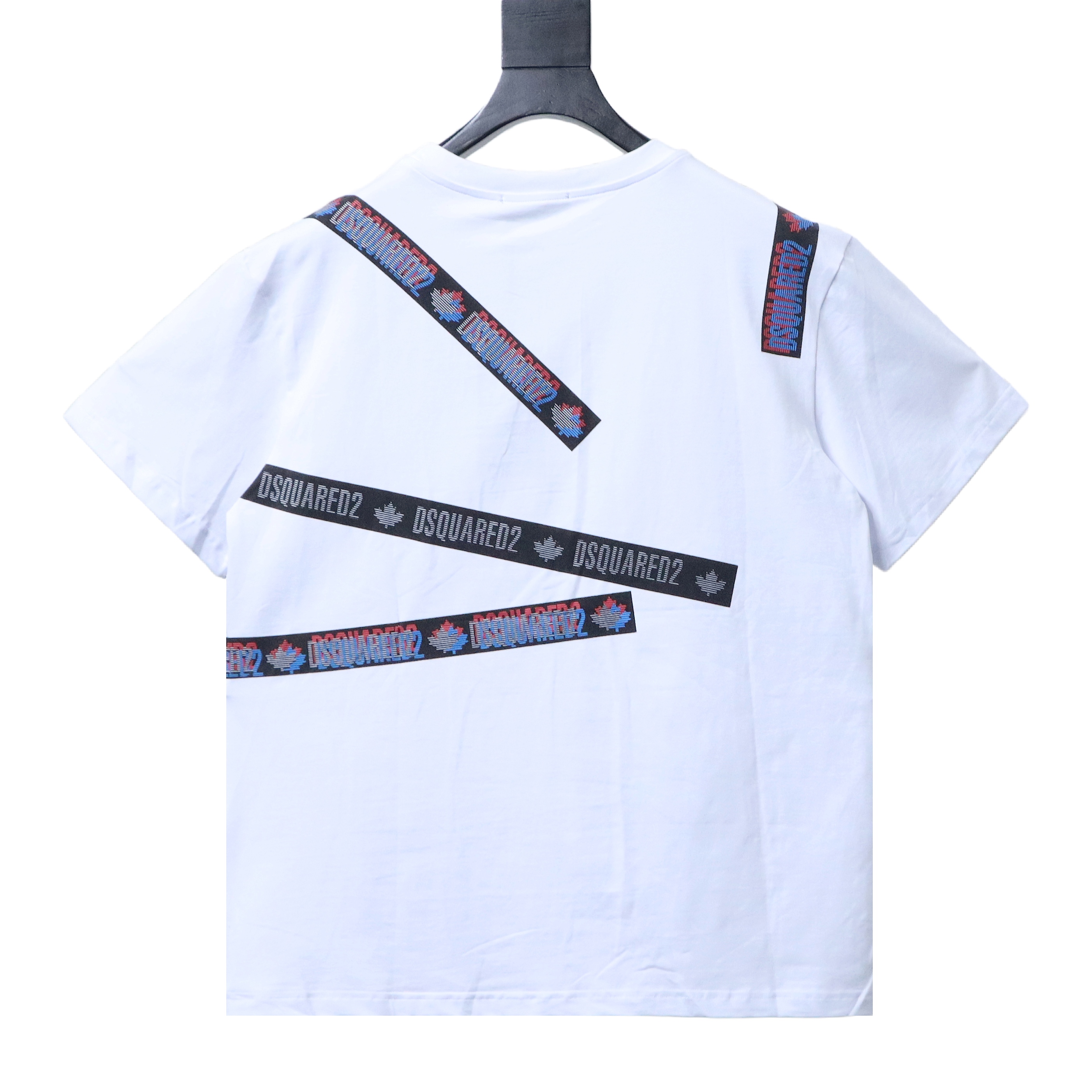 DSQUARED2 Cross Strap Allover Logo Short Sleeve T-Shirt Style 1