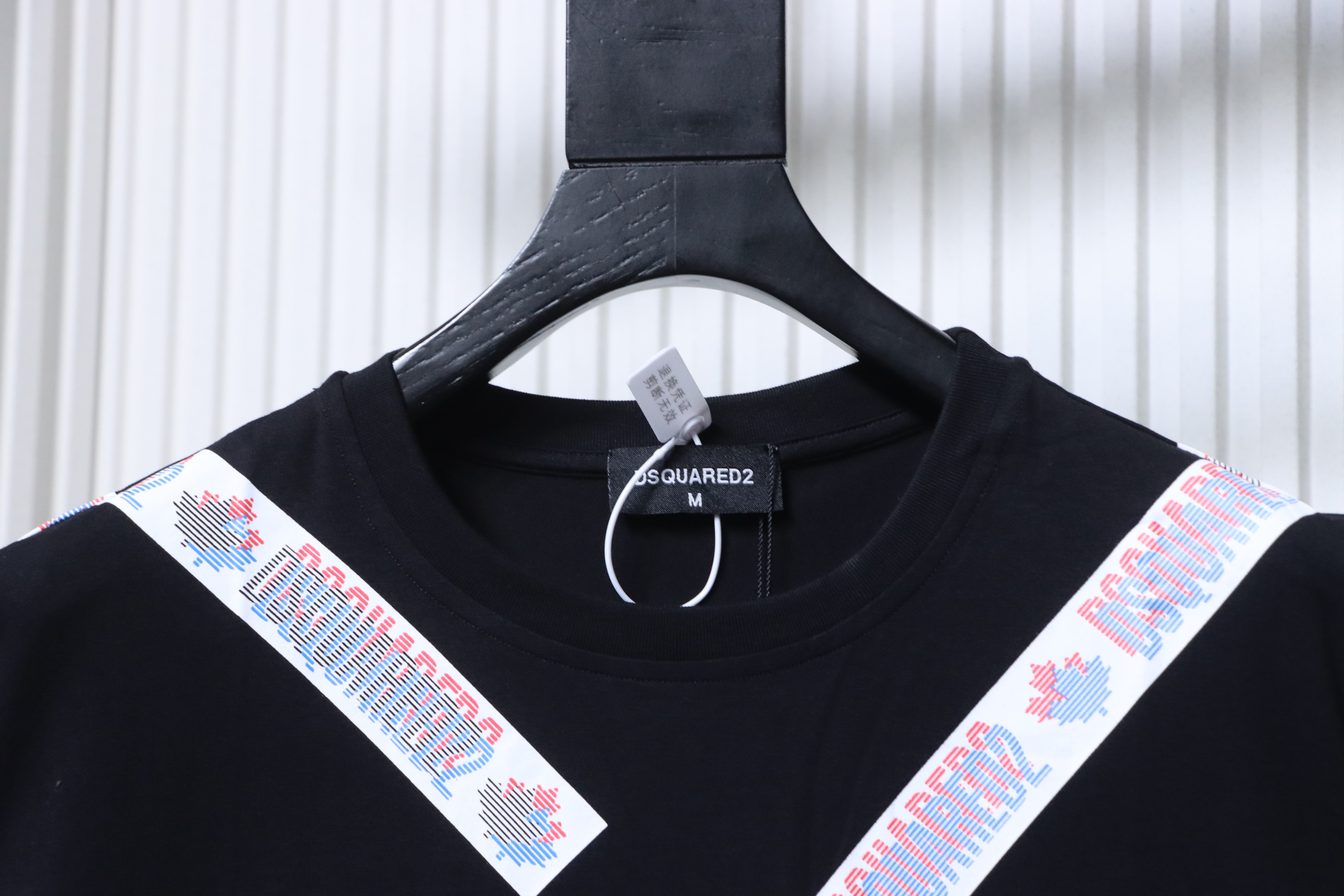 DSQUARED2 Cross Strap Allover Logo Short Sleeve T-Shirt Style 2