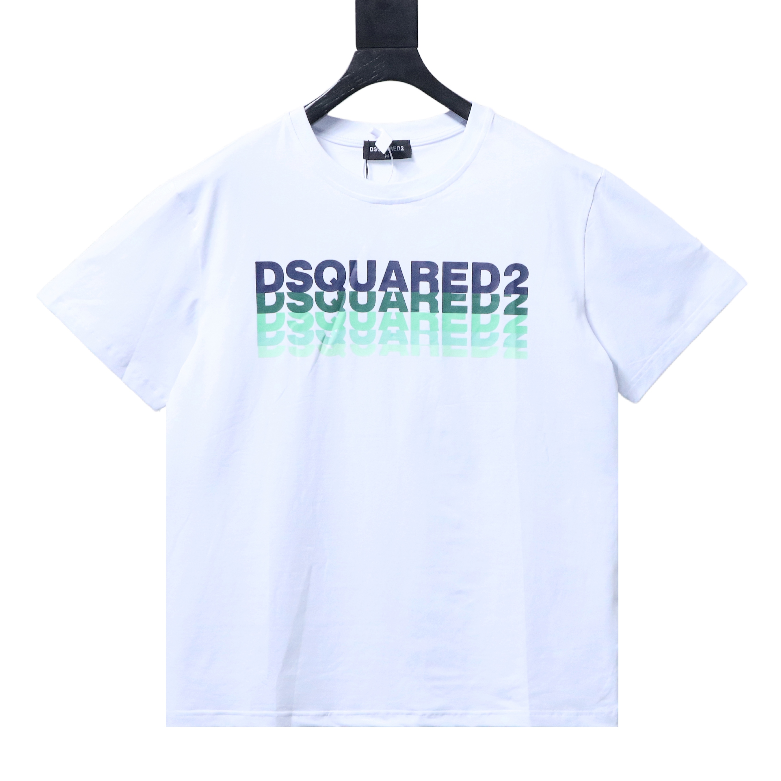 DSQUARED2 Gradient Overlay Letter Logo Short Sleeve T-Shirt