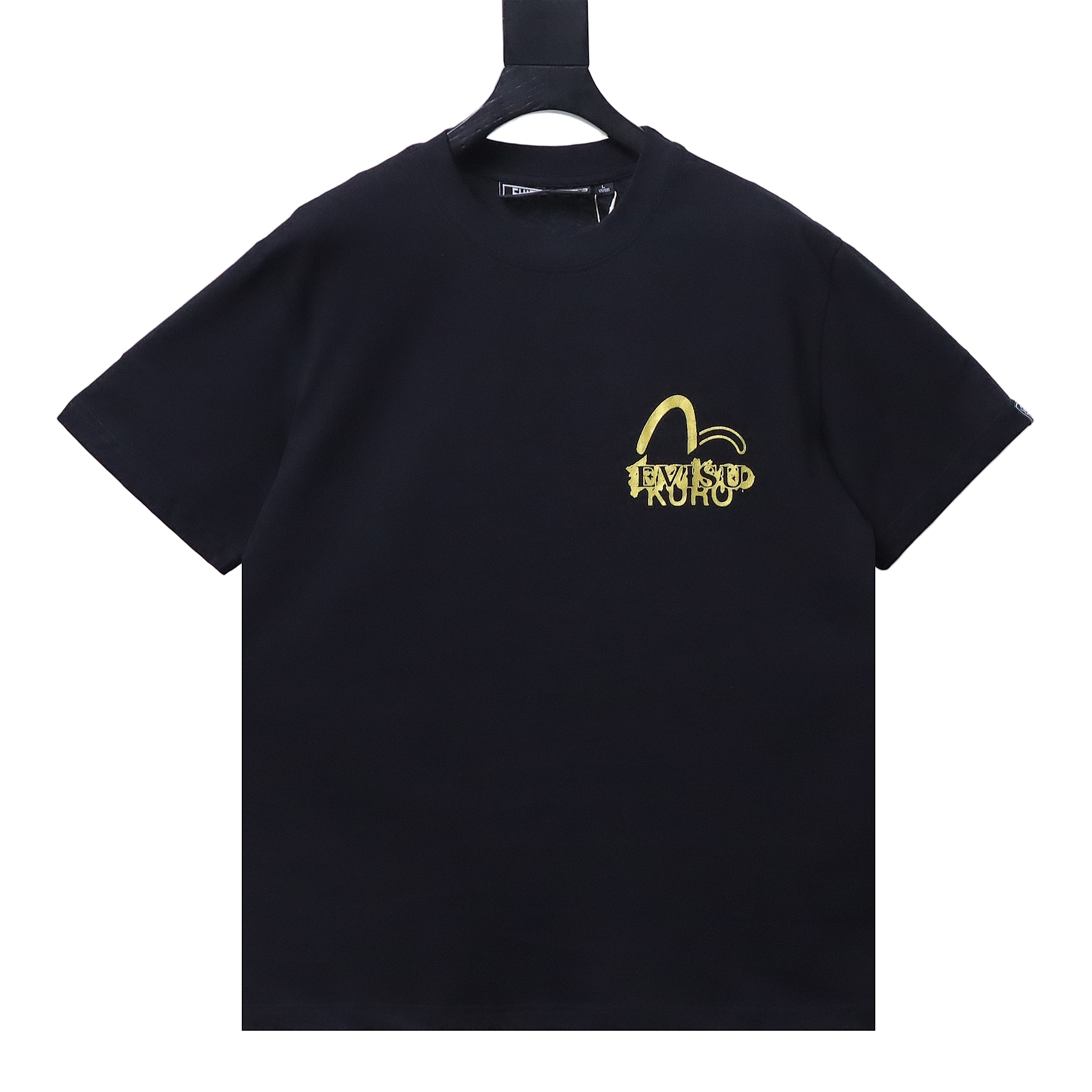 EVISU KURO Gold Foil Hannya Demon Face Short Sleeve T-Shirt Style 2