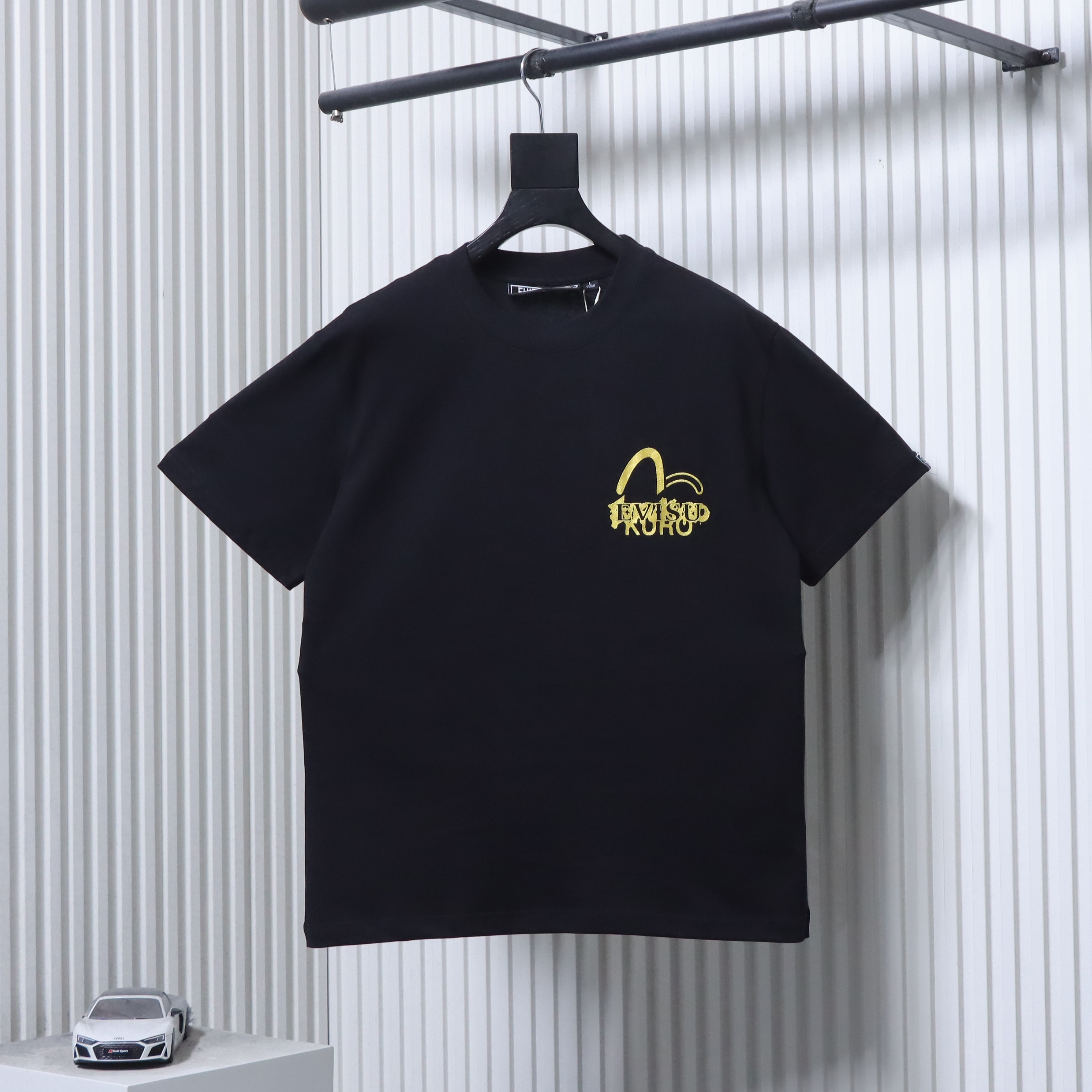 EVISU KURO Gold Foil Hannya Demon Face Short Sleeve T-Shirt Style 2