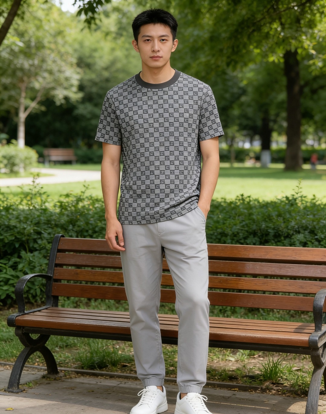Givenchy 26SS Allover Monogram Jacquard Short Sleeve T-Shirt Style 2