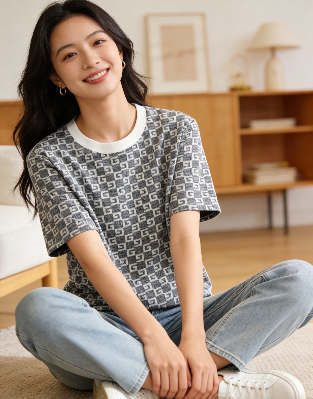 Givenchy 26SS Allover Monogram Jacquard Short Sleeve T-Shirt Style 3