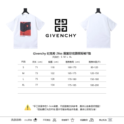 Givenchy 26SS Graphic Print Crewneck Short Sleeve T-Shirt Style 2 01