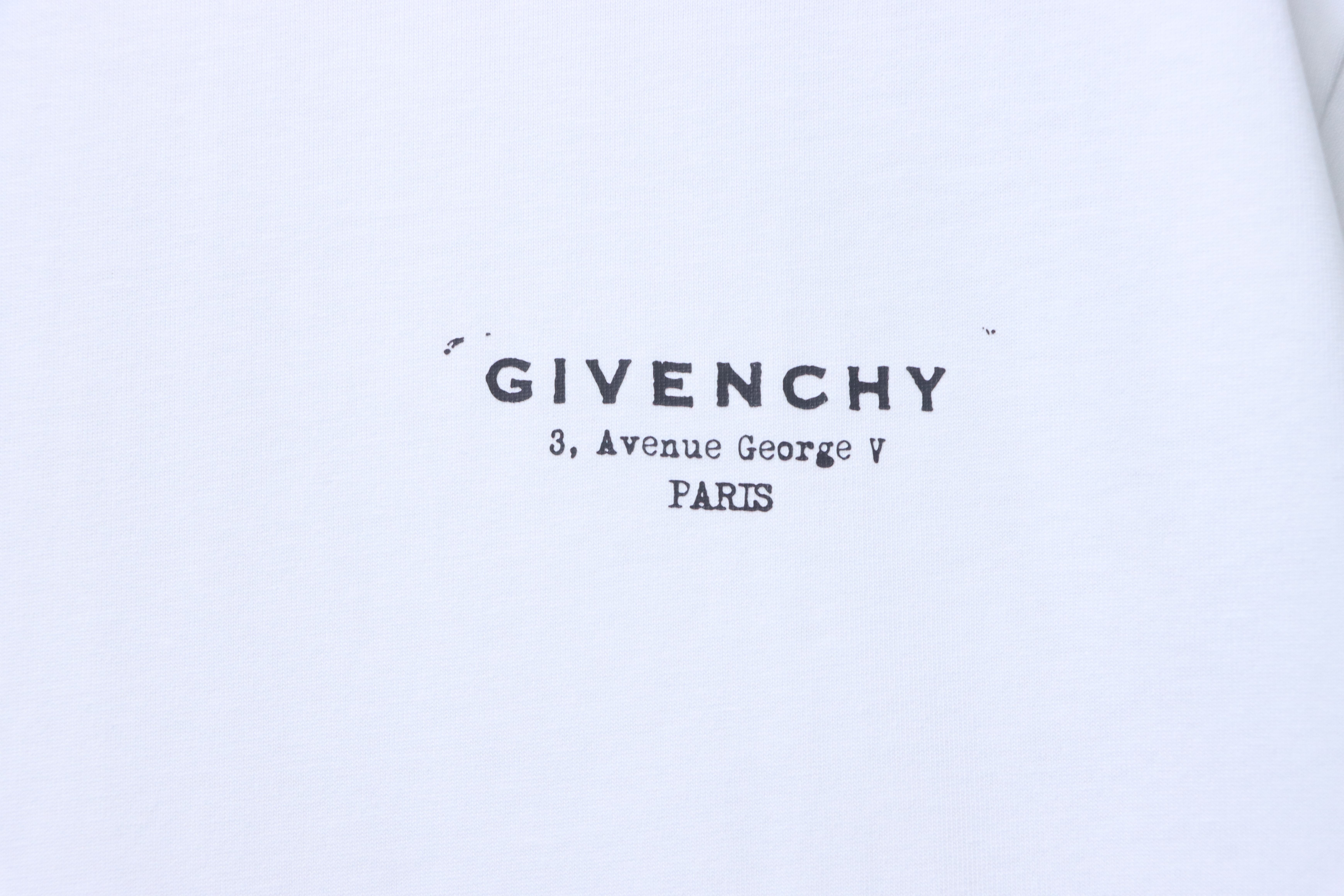 Givenchy Distressed Letter Print Short Sleeve T-Shirt Style 1