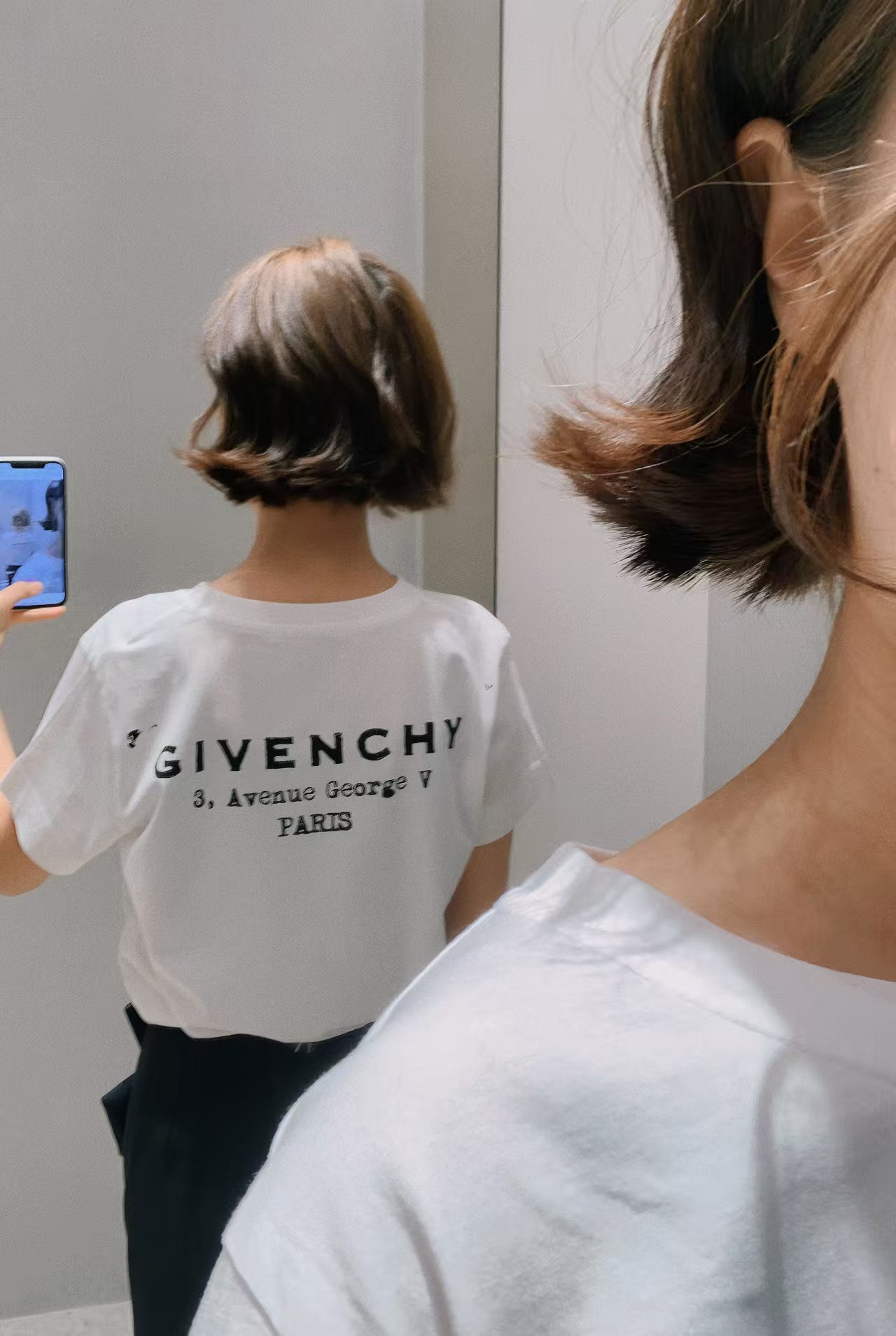 Givenchy Distressed Letter Print Short Sleeve T-Shirt Style 1