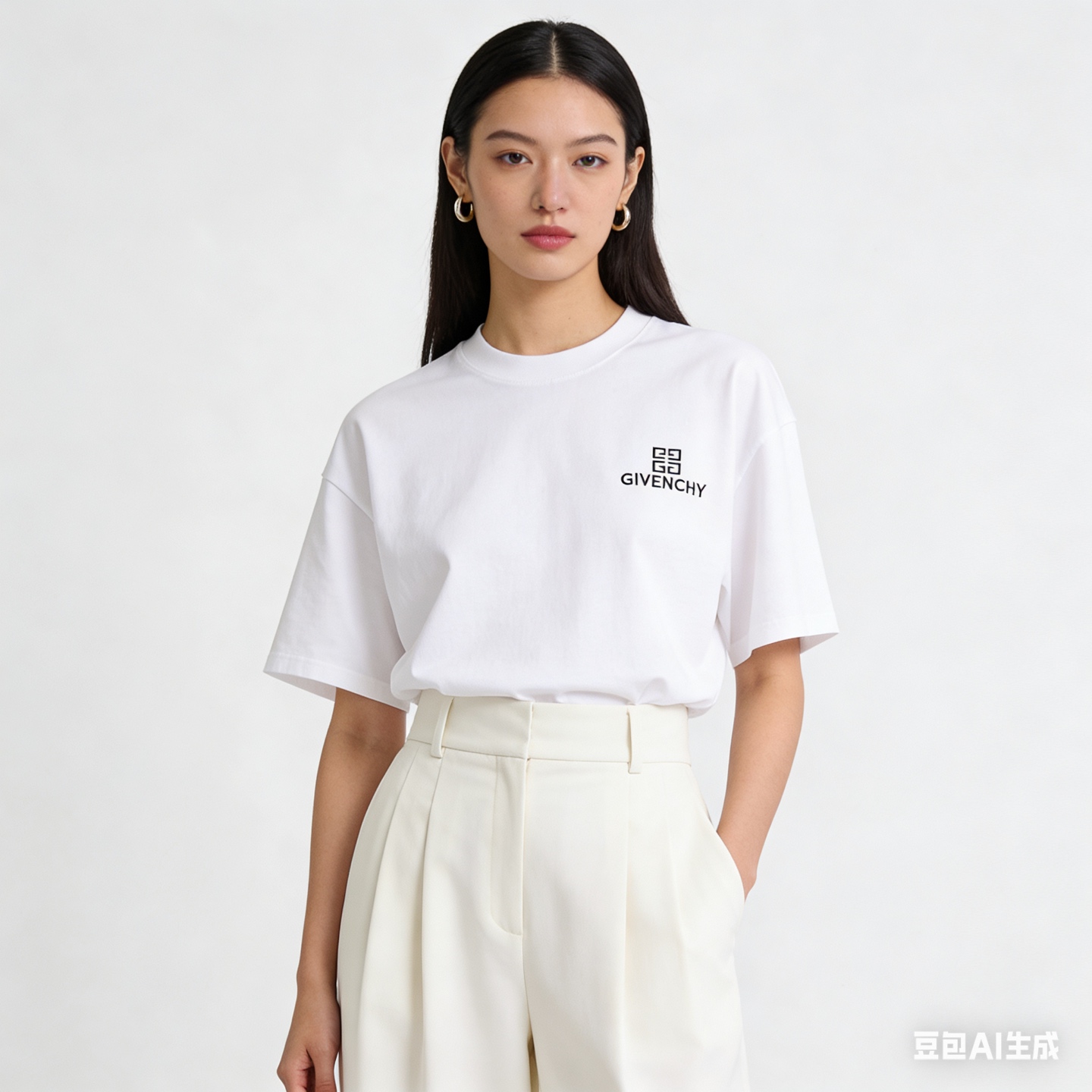 Givenchy Front & Back Four-Panel Print Short Sleeve T-Shirt Style 1