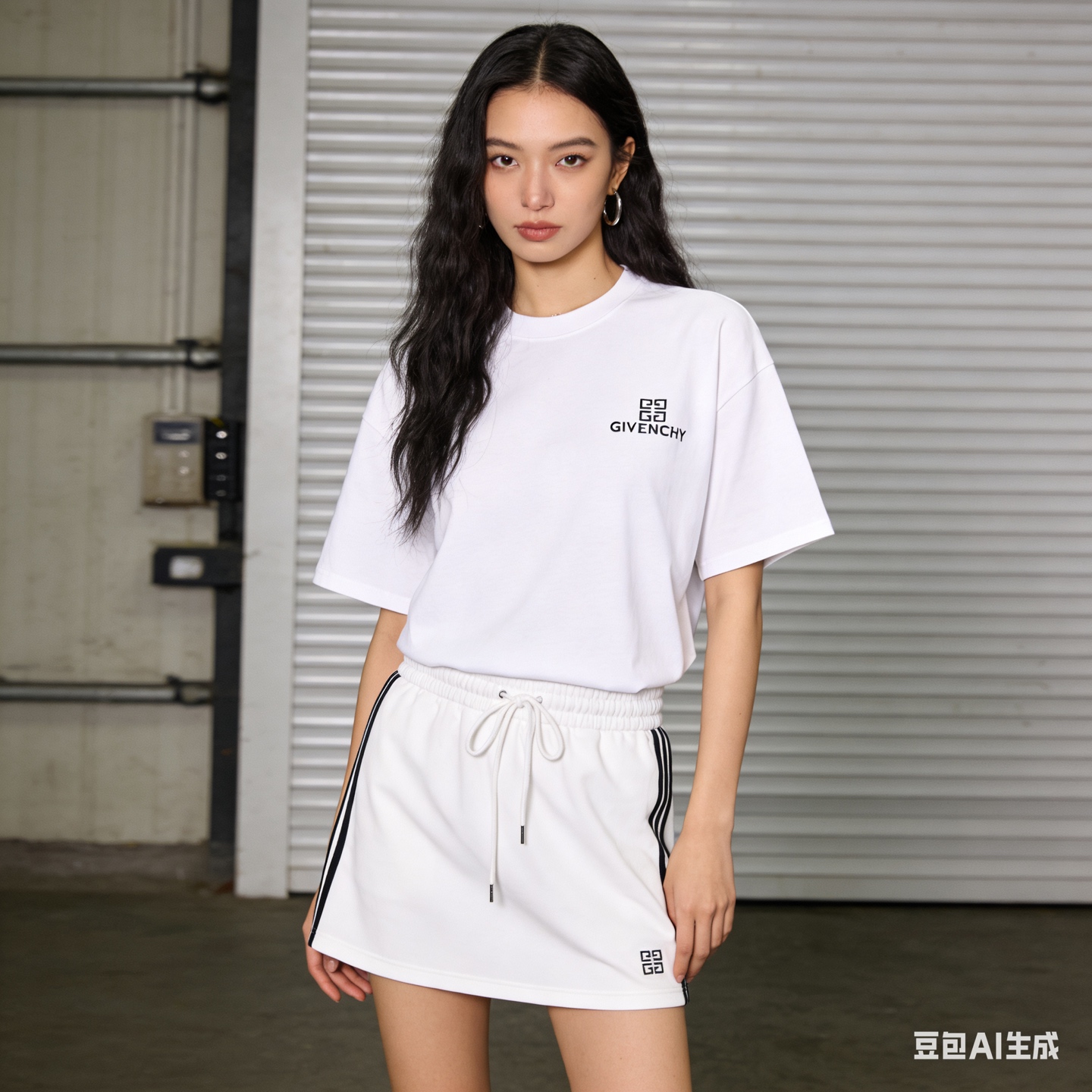 Givenchy Front & Back Four-Panel Print Short Sleeve T-Shirt Style 1