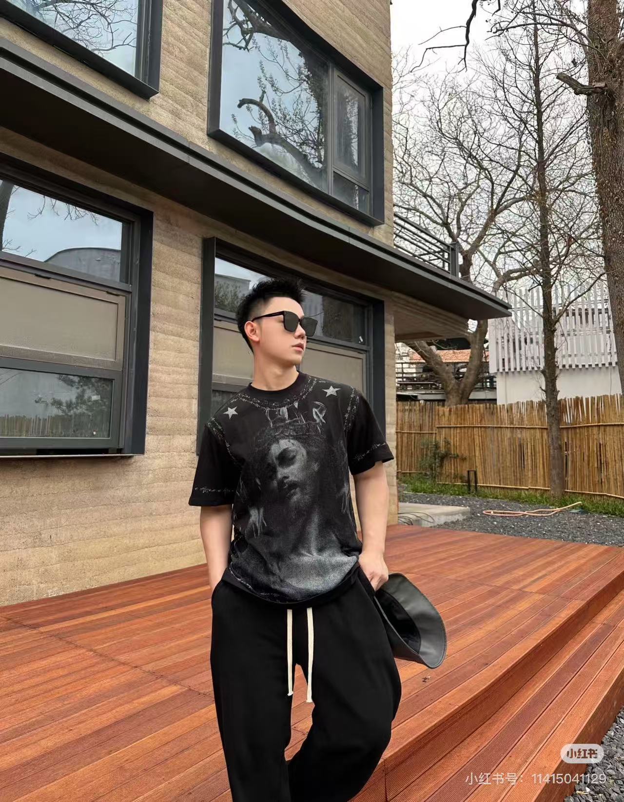 Givenchy GVC 26SS Jesus Graphic Short Sleeve T-Shirt