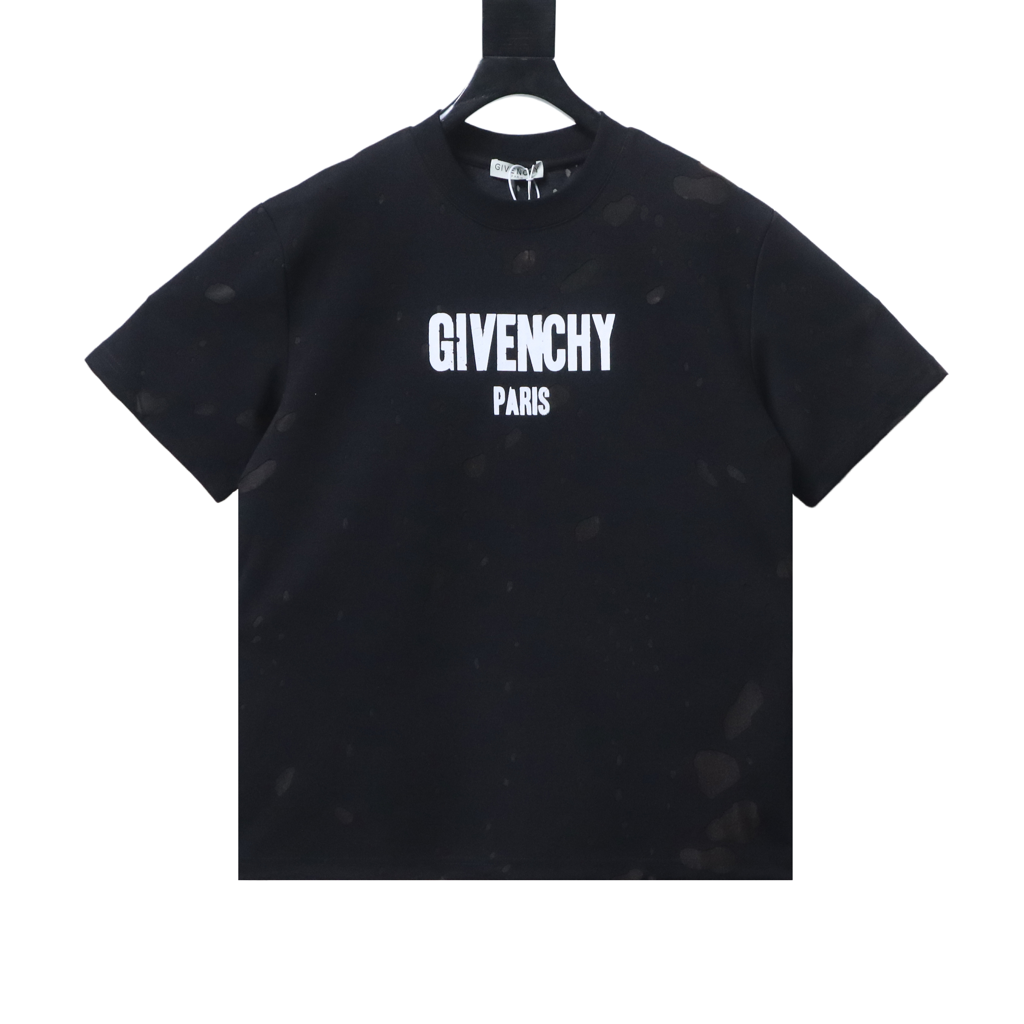 Givenchy GVC Distressed Large Letter Crewneck Short Sleeve T-Shirt Style 1