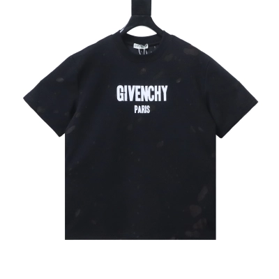 Givenchy GVC Distressed Large Letter Crewneck Short Sleeve T-Shirt Style 1 02