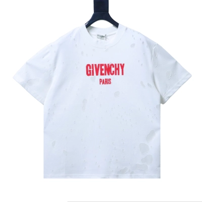 Givenchy GVC Distressed Large Letter Crewneck Short Sleeve T-Shirt Style 3 02