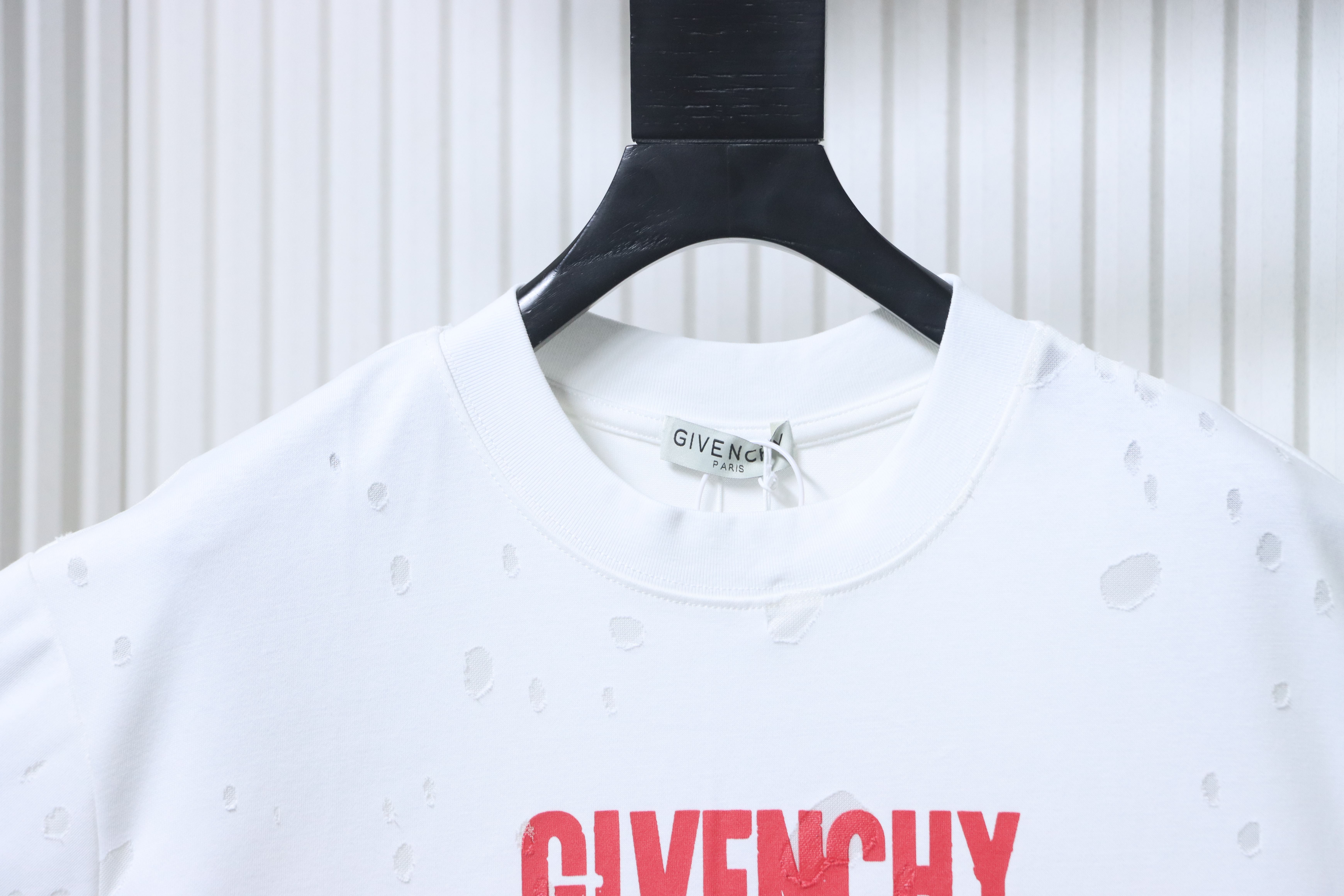 Givenchy GVC Distressed Large Letter Crewneck Short Sleeve T-Shirt Style 3