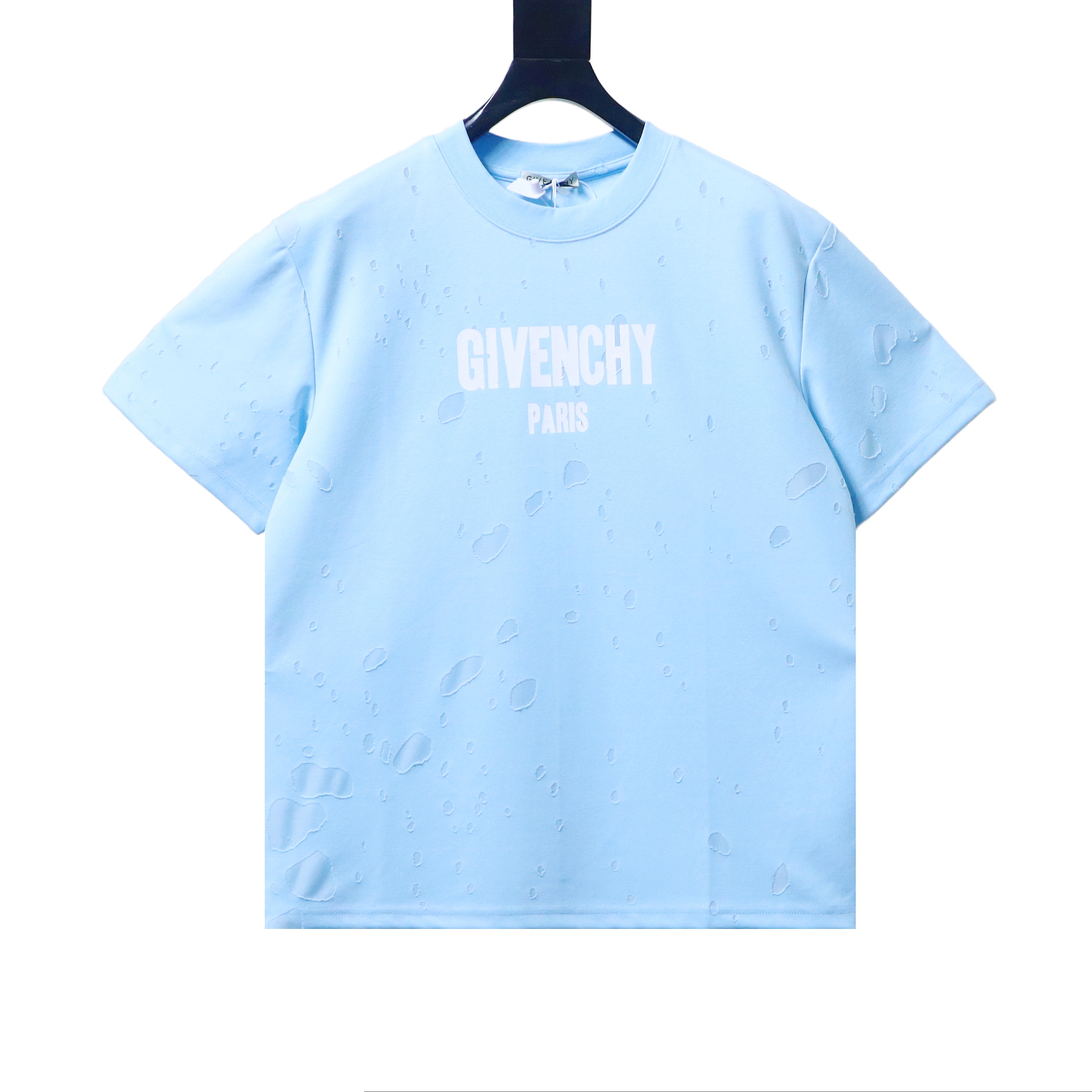 Givenchy GVC Distressed Large Letter Crewneck Short Sleeve T-Shirt Style 4