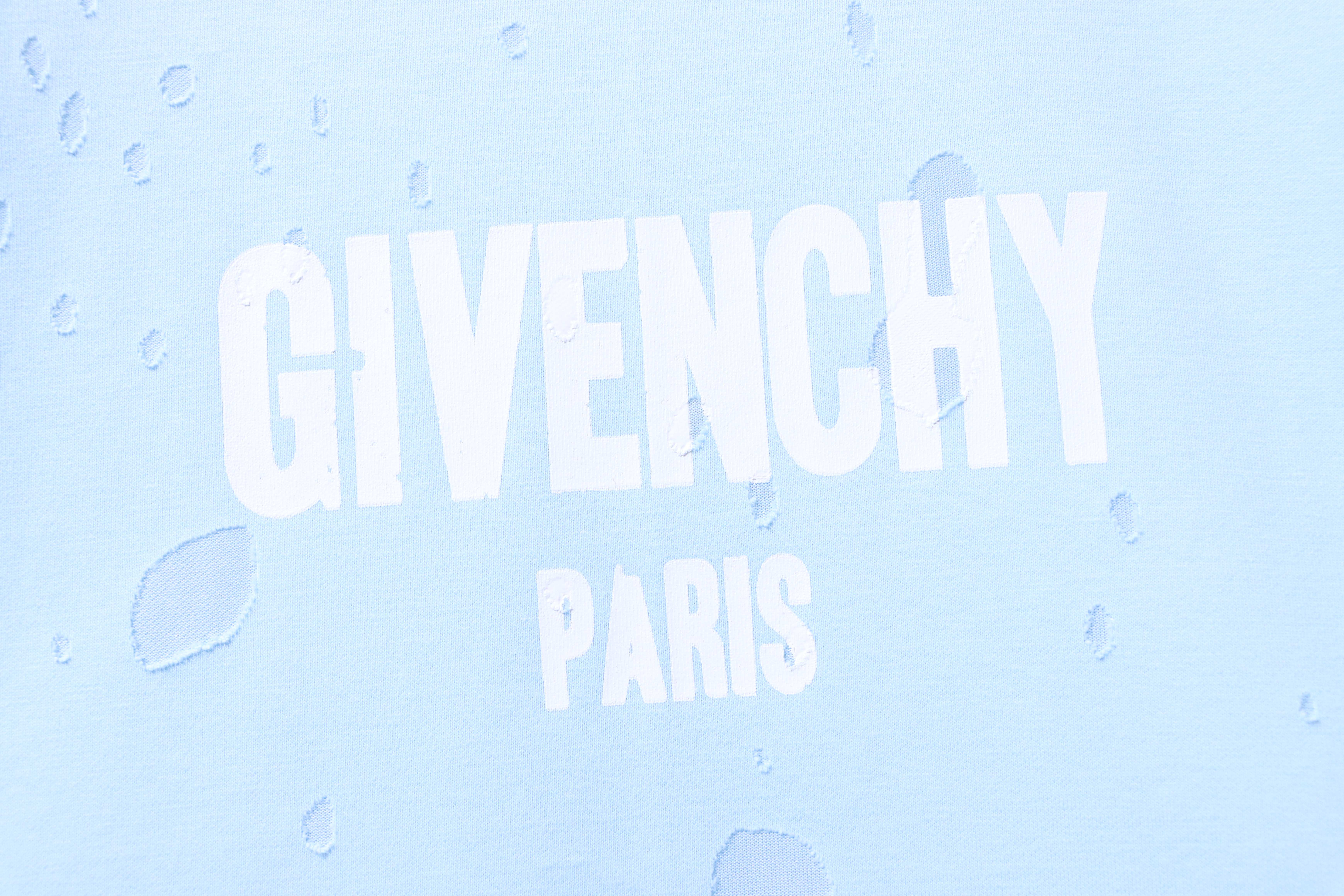 Givenchy GVC Distressed Large Letter Crewneck Short Sleeve T-Shirt Style 4