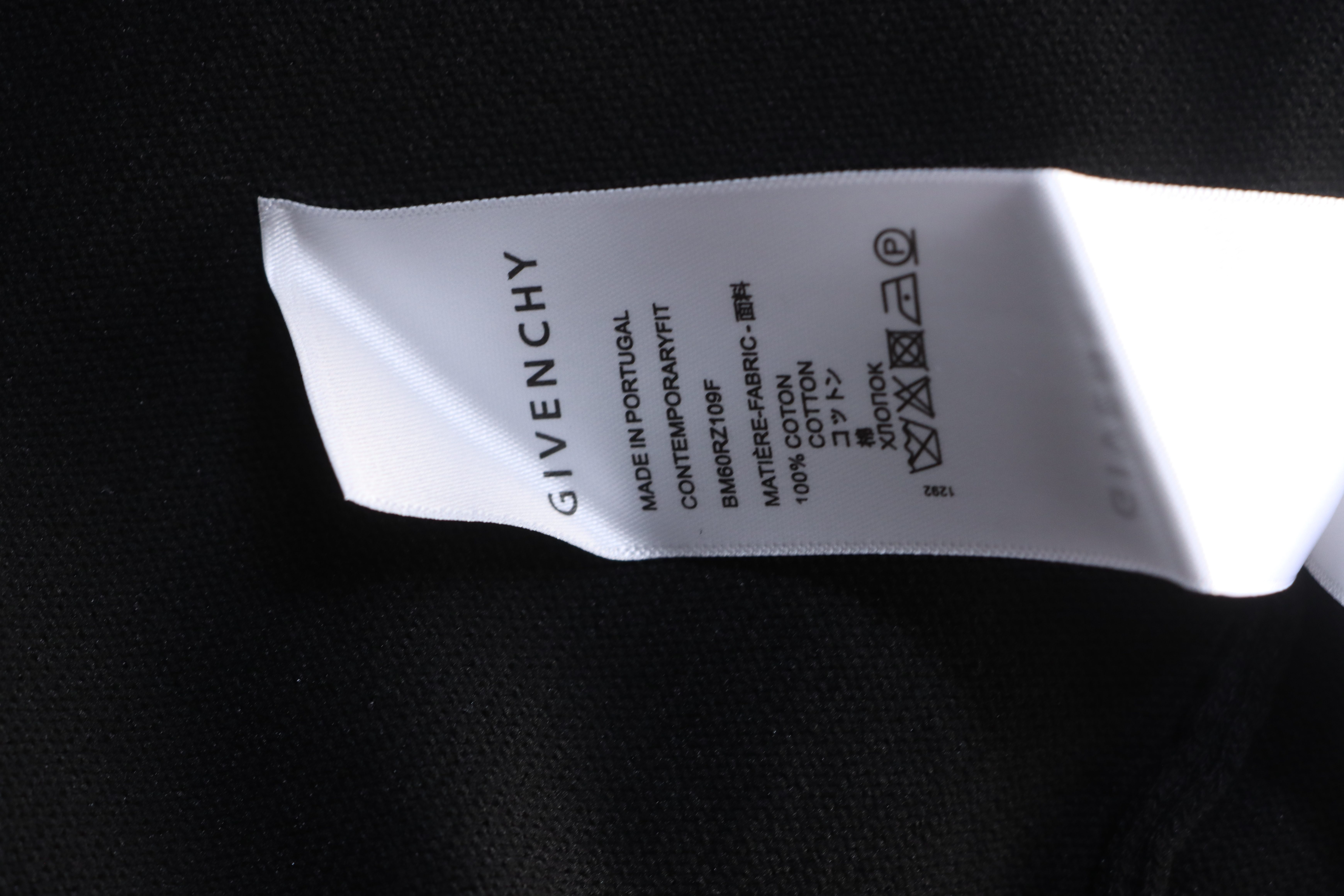 Givenchy Letter Logo Grid Jacquard Knit Short Sleeve T-Shirt