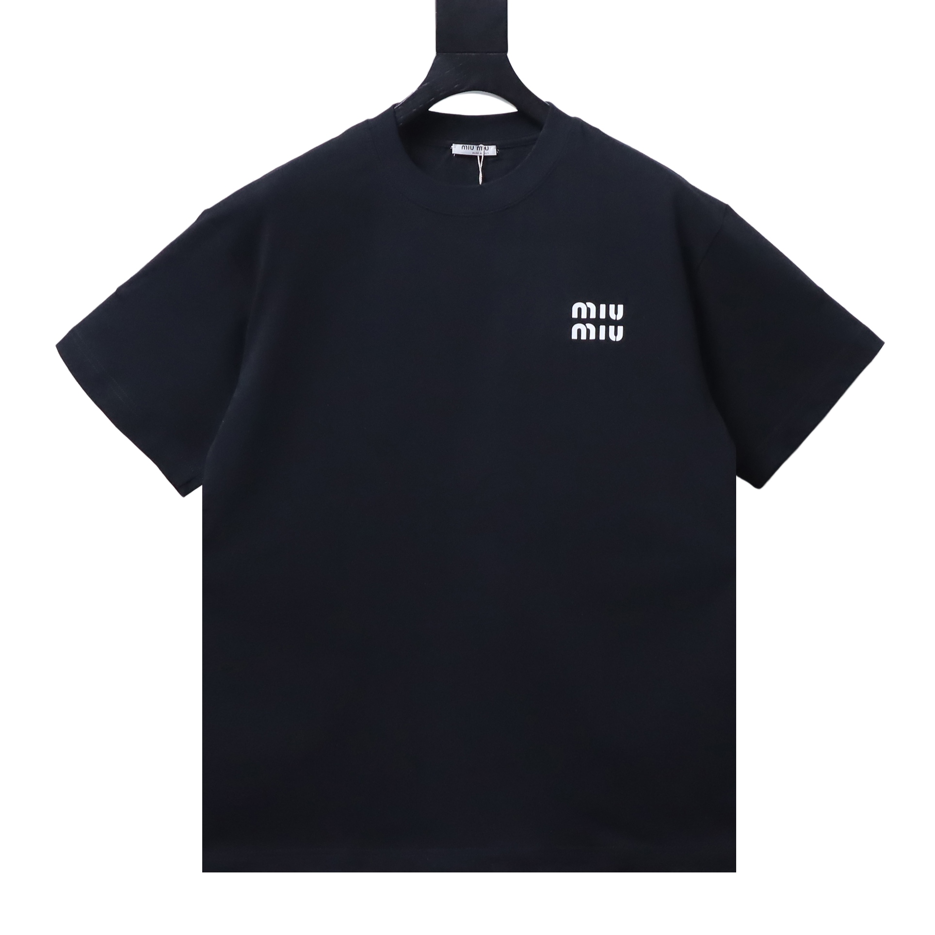 Miu Miu Classic Silicone Letter Print Short Sleeve T-Shirt Style 2