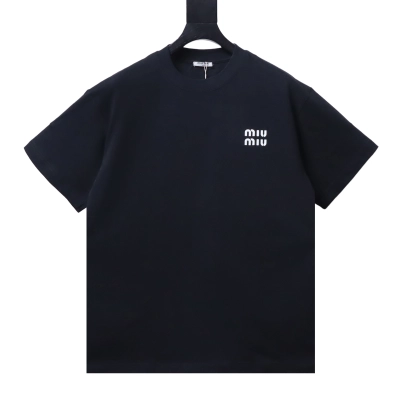 Miu Miu Classic Silicone Letter Print Short Sleeve T-Shirt Style 2 02